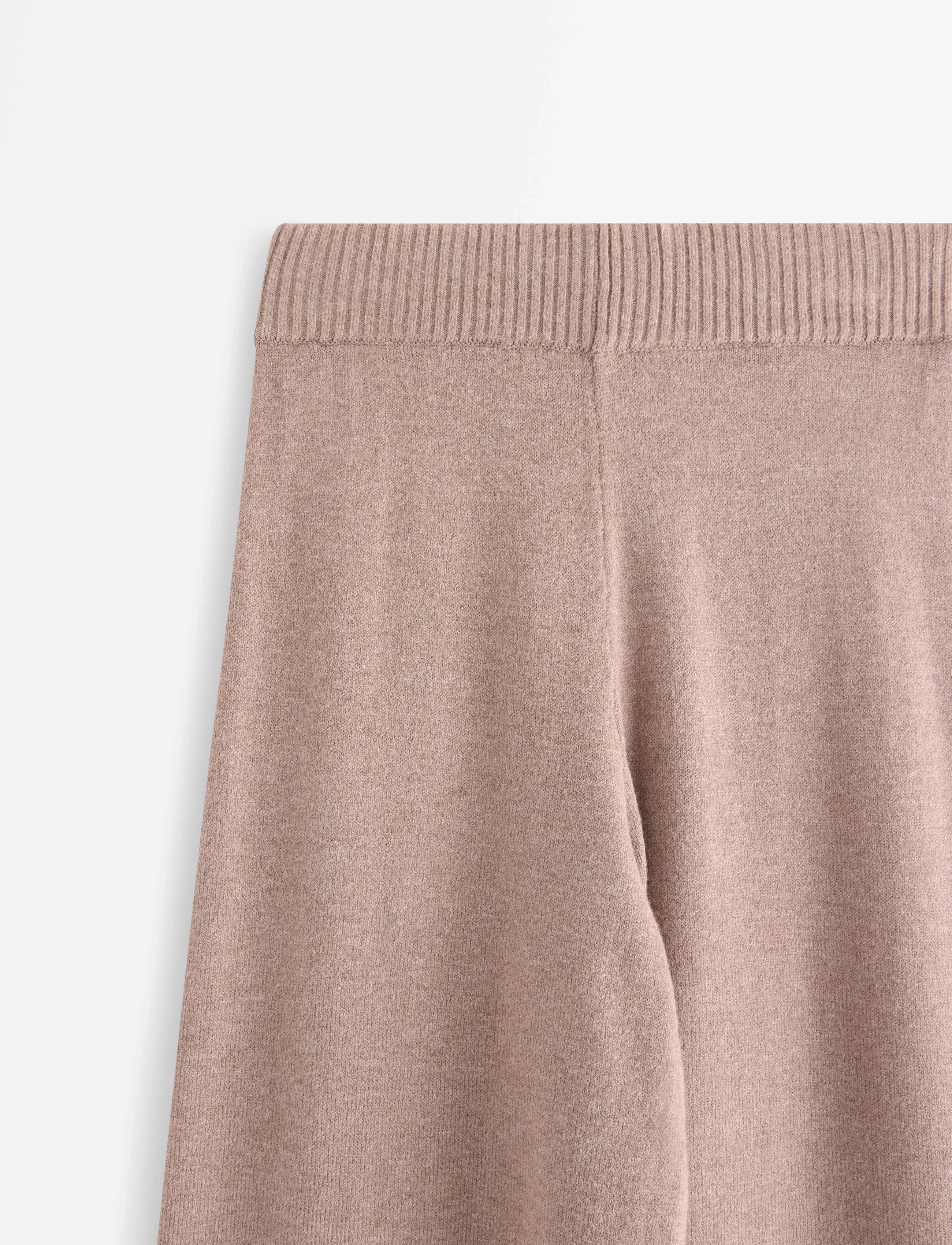 Lindex - Trouser knitted - madalaimad hinnad - light brown melange - 5