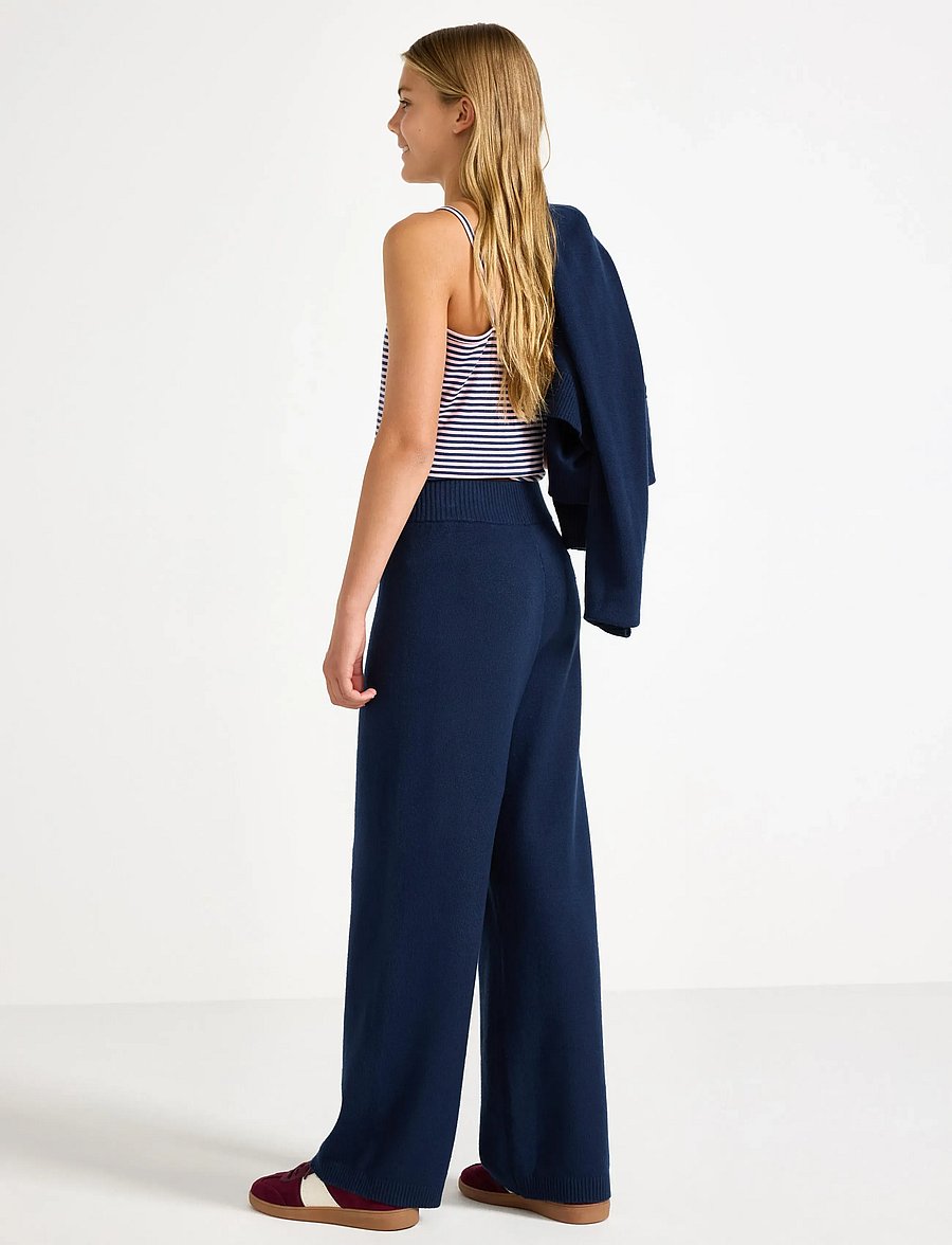 Lindex - Trouser knitted - bukser - navy - 3