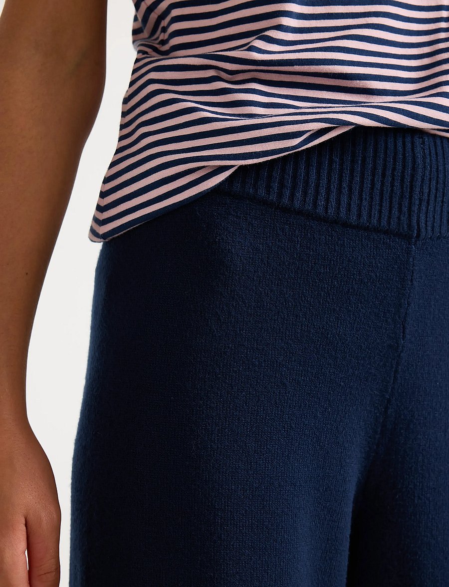 Lindex - Trouser knitted - bukser - navy - 4