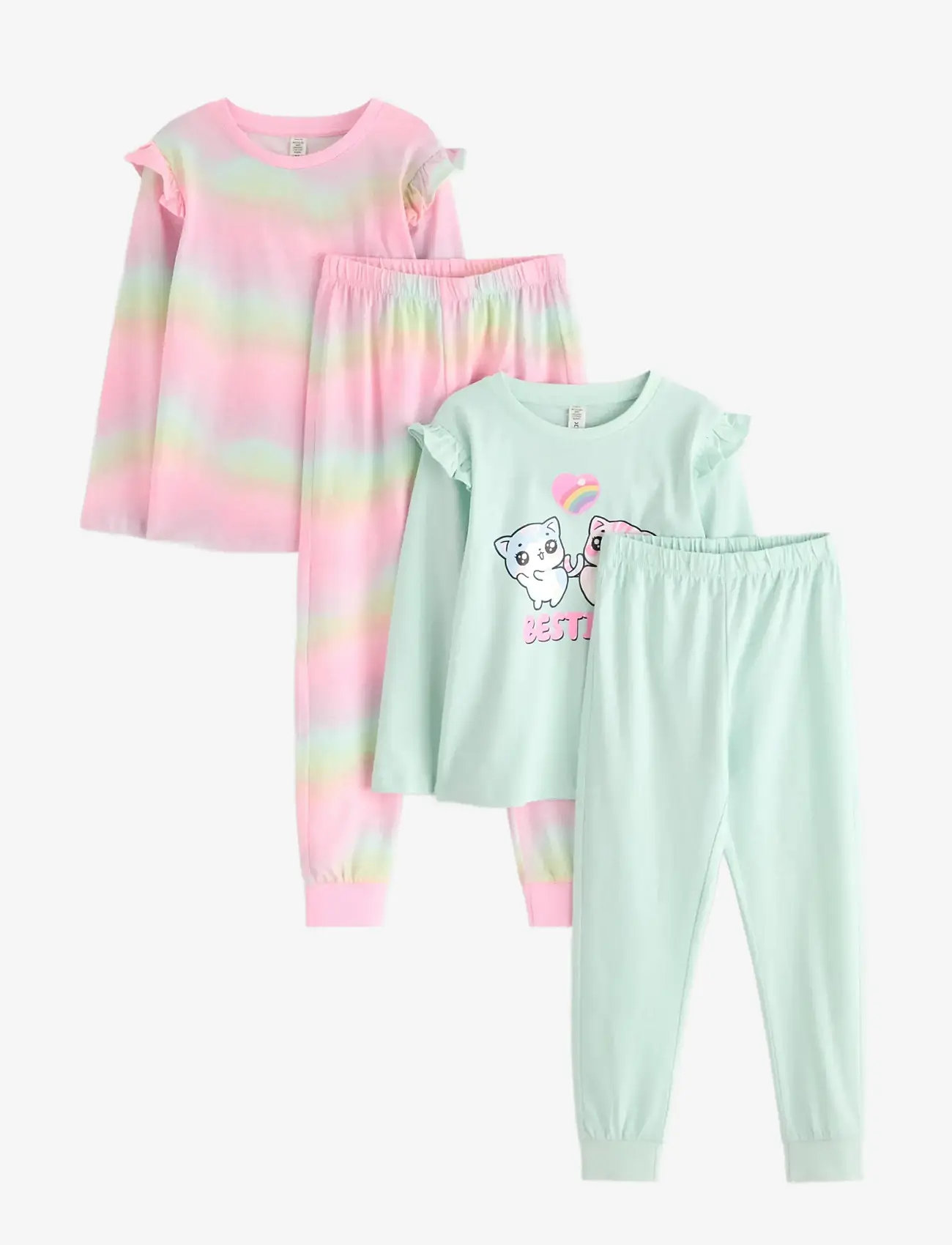 Lindex - Pyjama 2 p Kawaii rainbow - pyjamassæt - light pink - 1