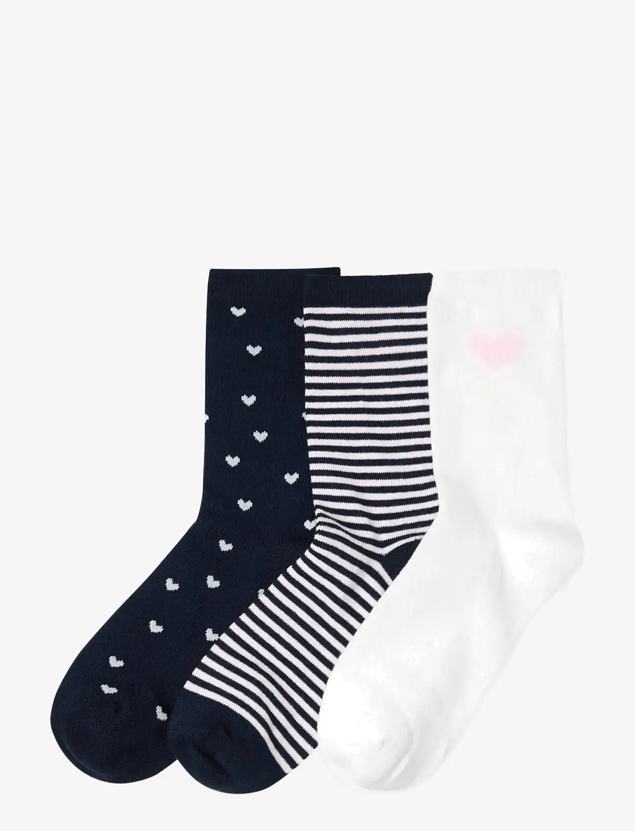 Lindex - Socks 3 pack BG hearts and str - strümpfe - navy - 0