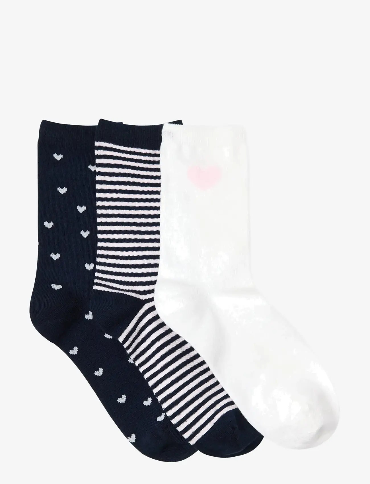 Lindex - Socks 3 pack BG hearts and str - strümpfe - navy - 1