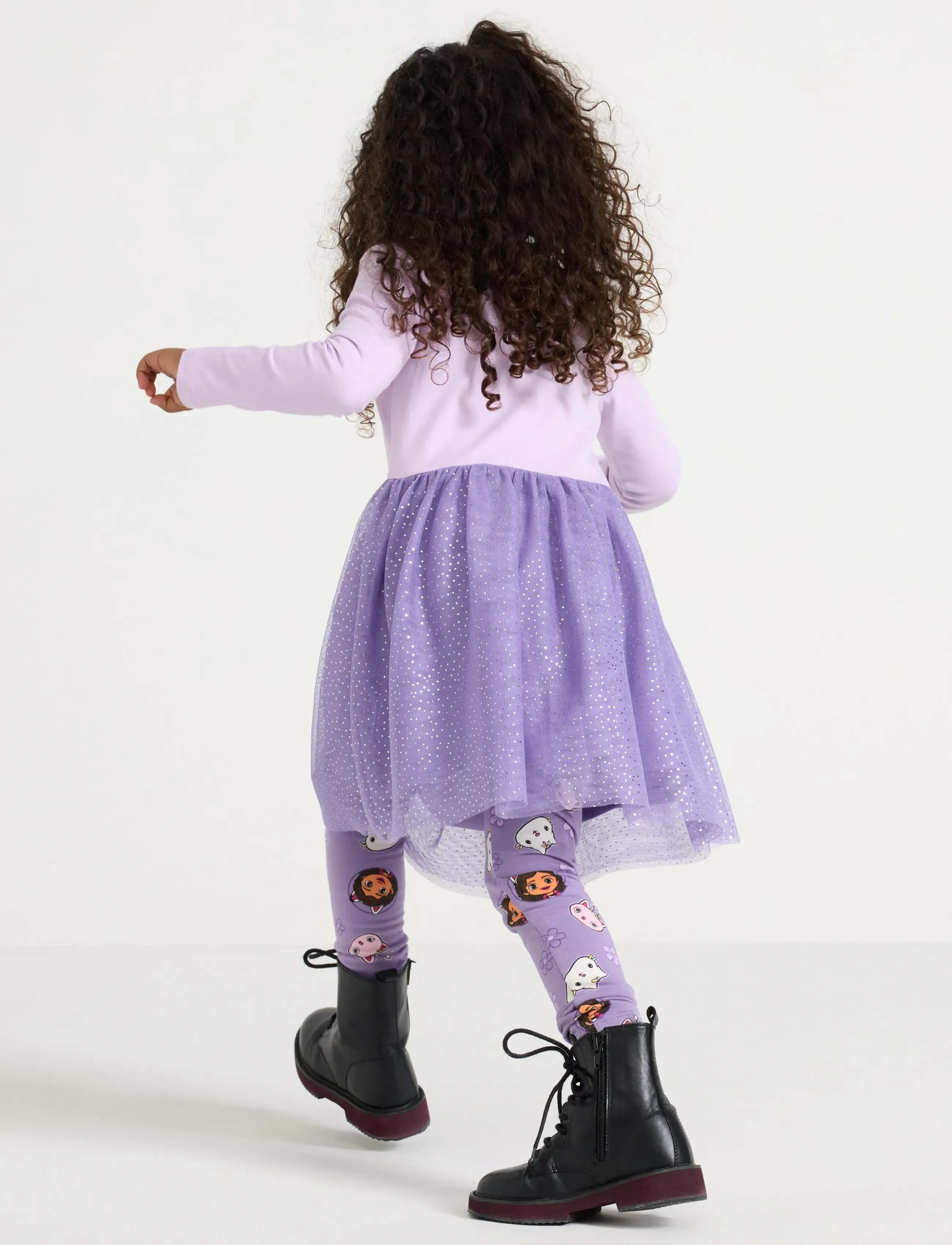Lindex - With Gabby's Dollhouse dress - langärmelige freizeitkleider - light lilac - 3