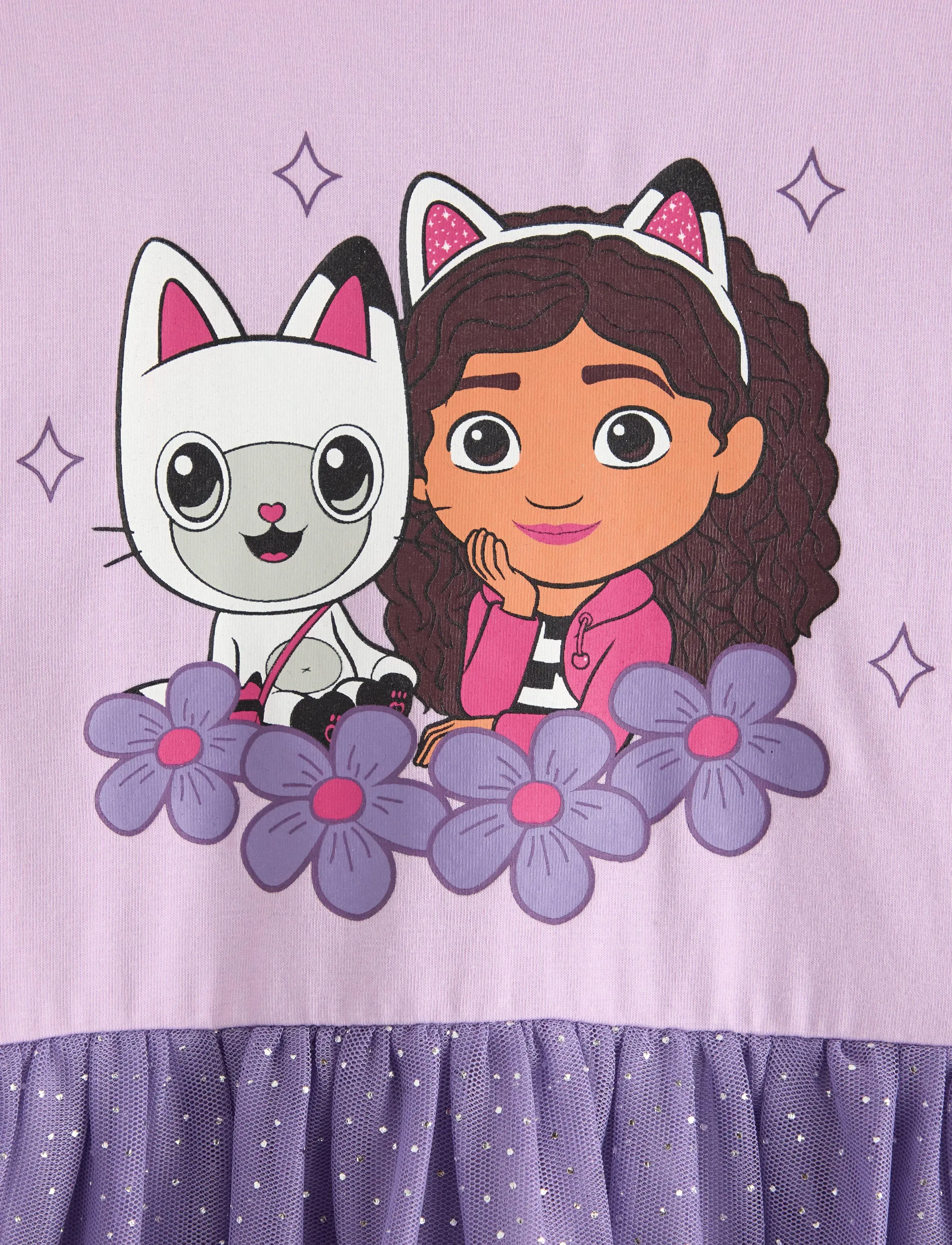 Lindex - With Gabby's Dollhouse dress - langärmelige freizeitkleider - light lilac - 5