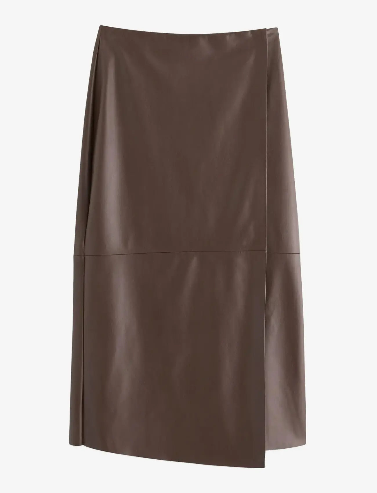 Lindex - Skirt Francy - slå-om-nederdele - dark brown - 1