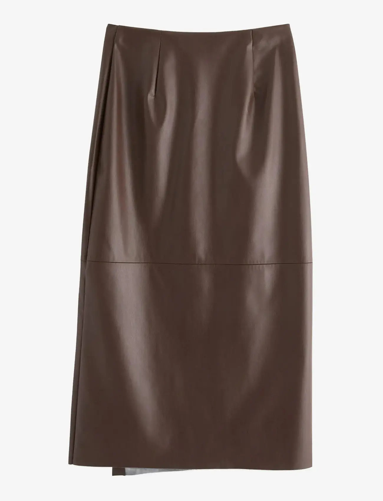 Lindex - Skirt Francy - slå-om-nederdele - dark brown - 2