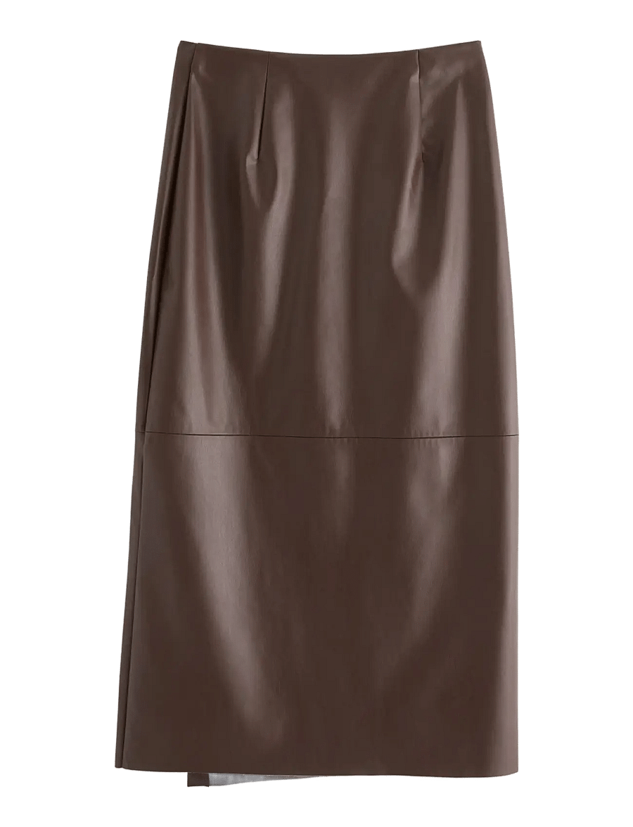 Lindex - Skirt Francy - wickelröcke - dark brown - 2