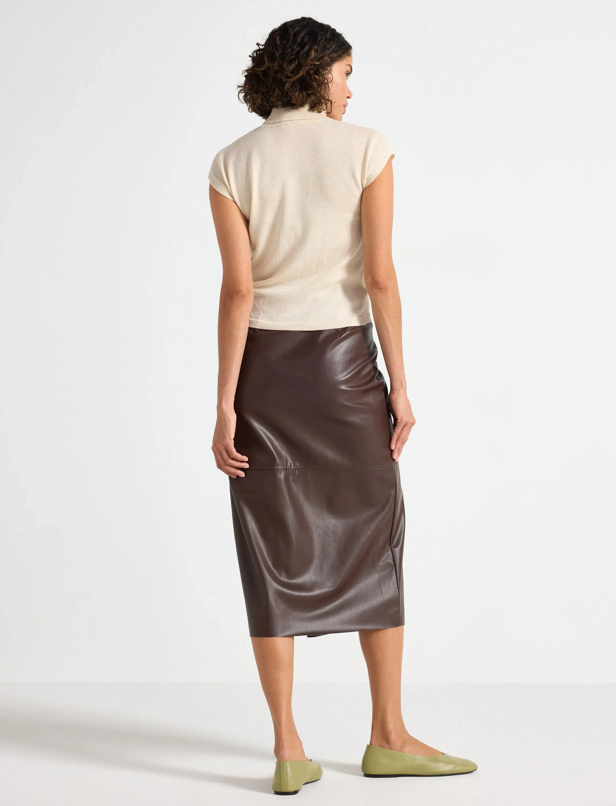 Lindex - Skirt Francy - wrap skirts - dark brown - 3