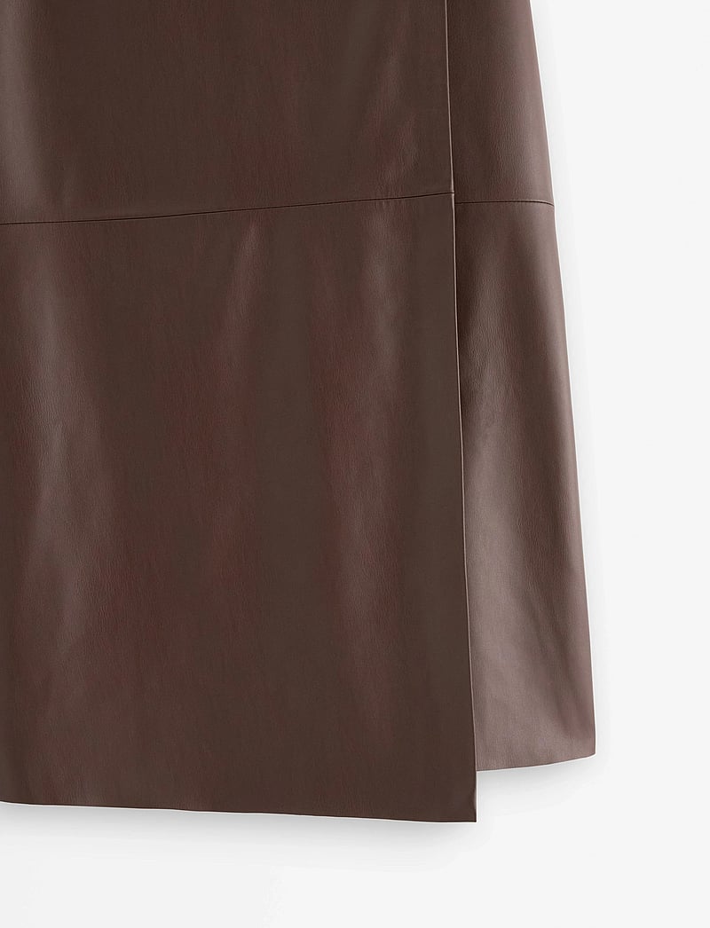 Lindex - Skirt Francy - slå-om-nederdele - dark brown - 5