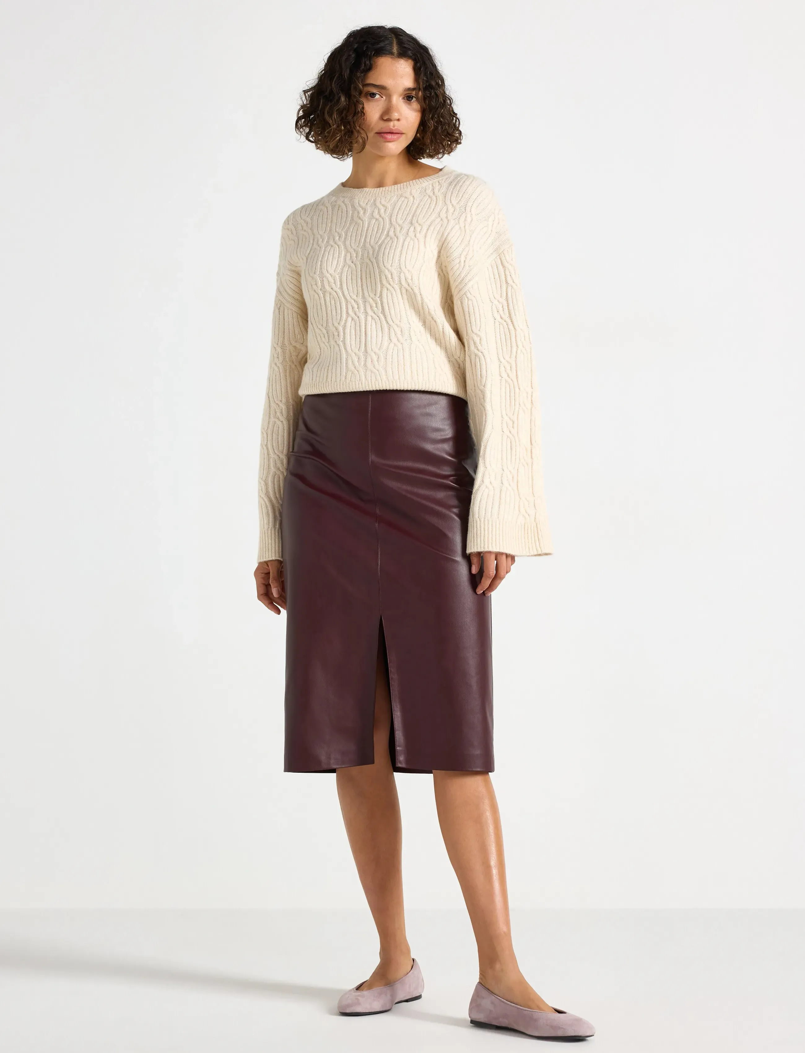 Lindex Skirt Jocelyn - Seelikud - DARK RED / burgundy
