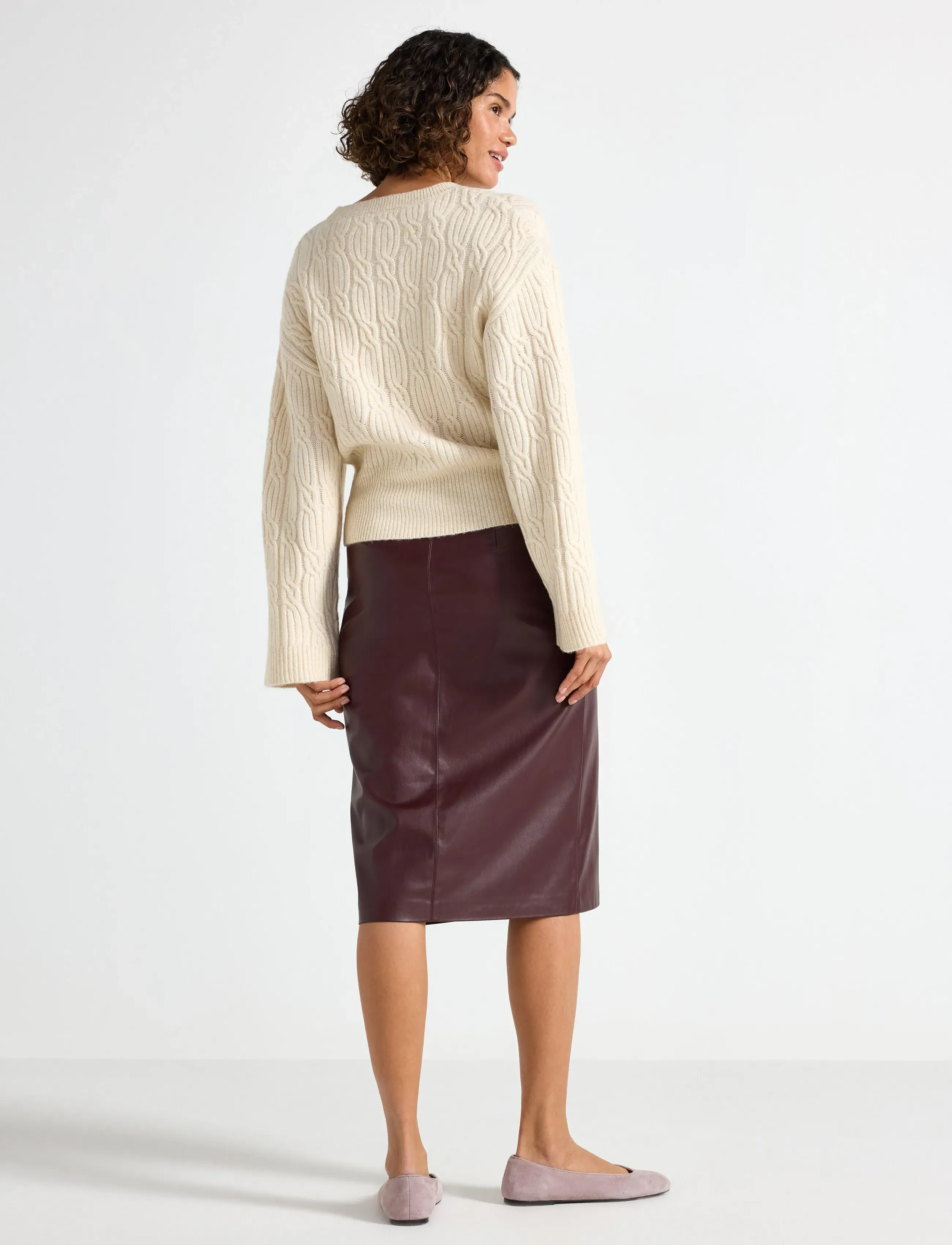 Lindex - Skirt Jocelyn - midi-röcke - dark red - 3