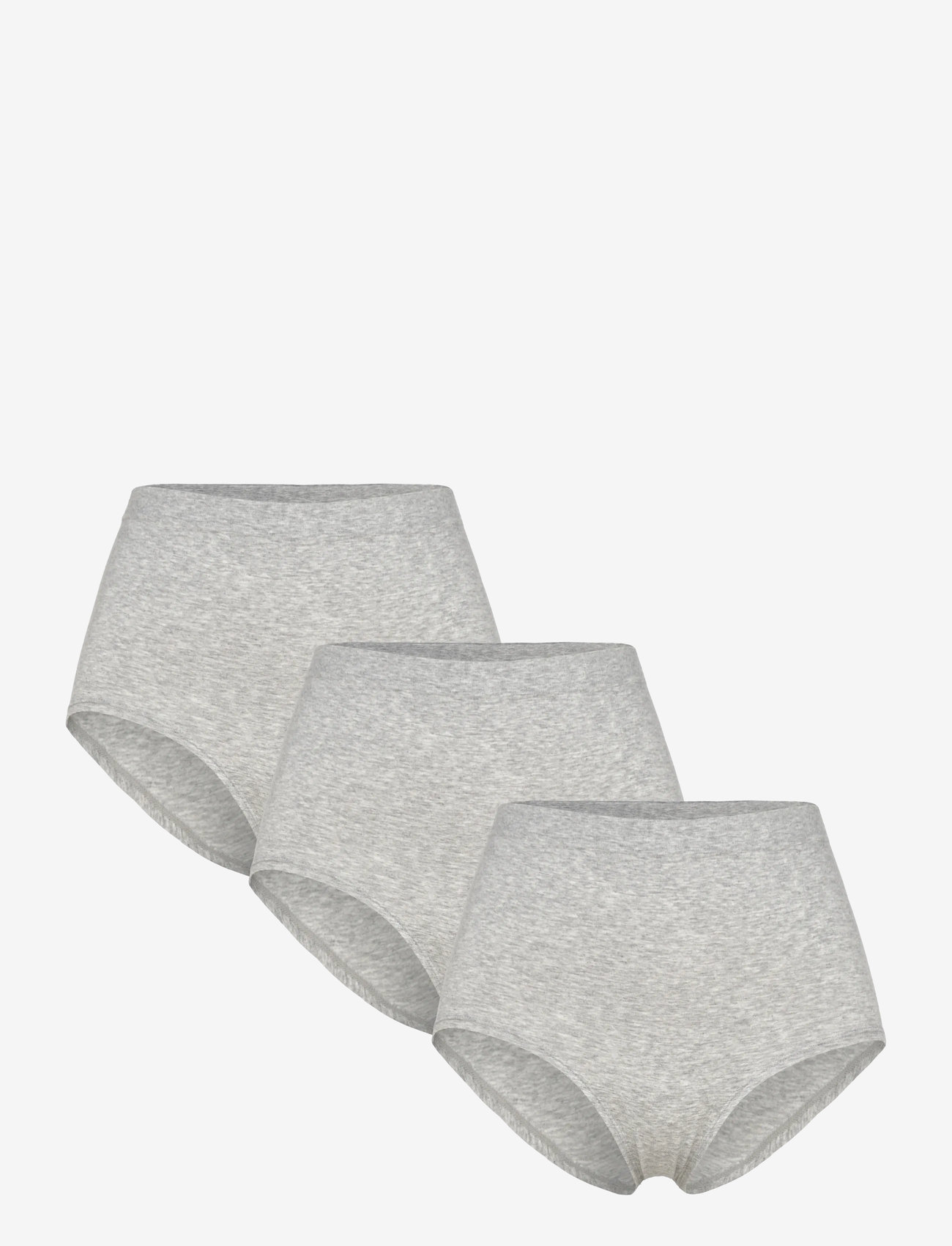 Lindex - Brief Sally High Seamless 3 p - light grey melange - 0