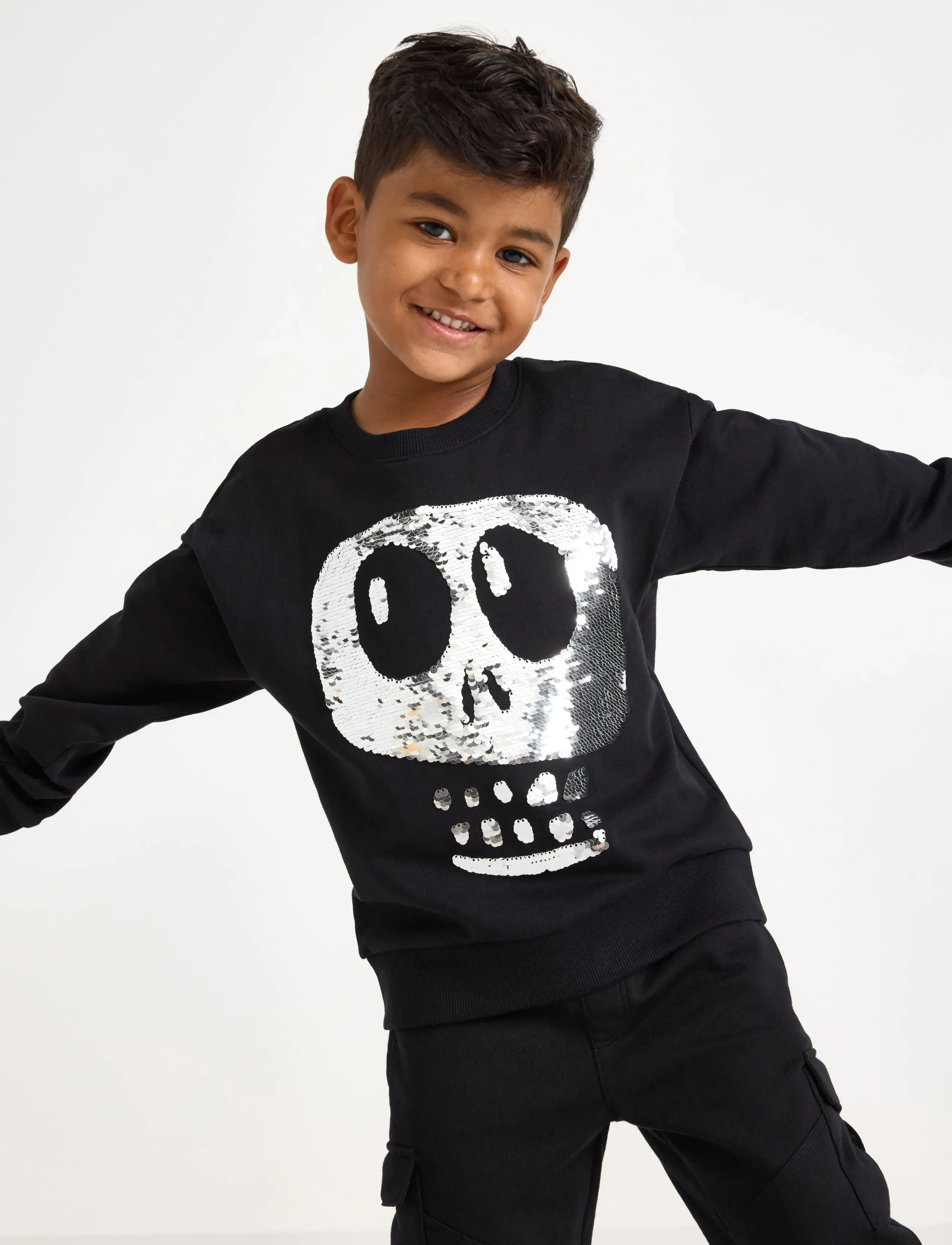 Lindex Sweatshirt med borstad insida - Sweatshirts & Kapuzenpullover - BLACK / black