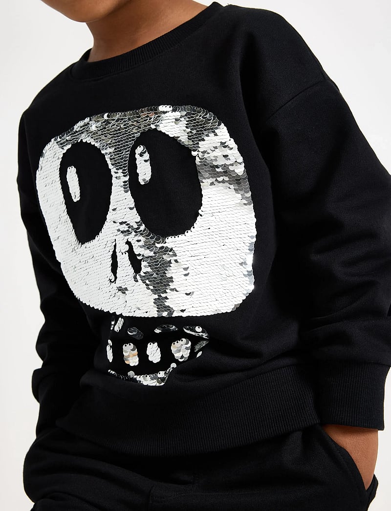 Lindex - Sweatshirt med borstad insida - sweatshirts - black - 5