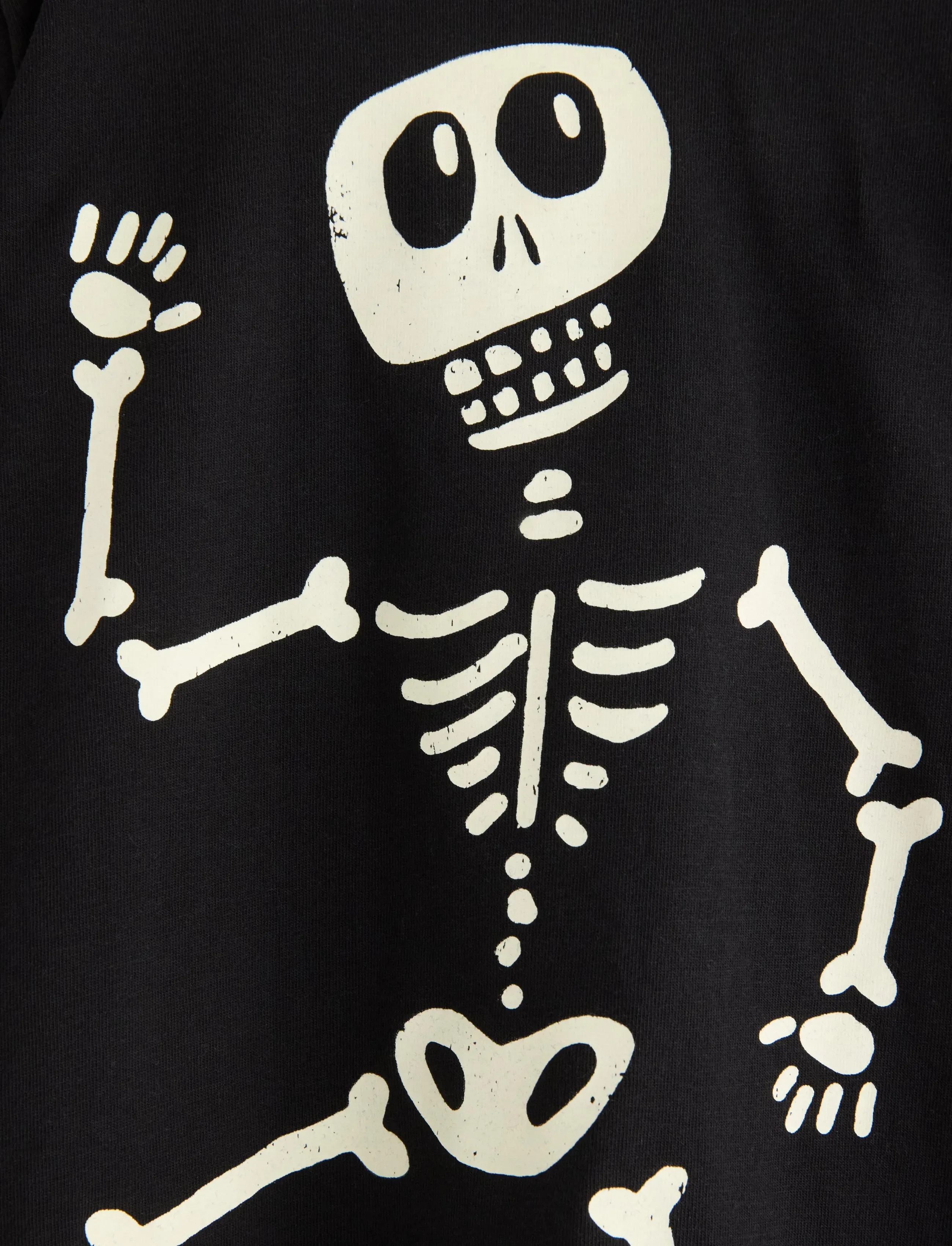 Lindex - Top LS Skeleton glow in the da - langärmelig - black - 5