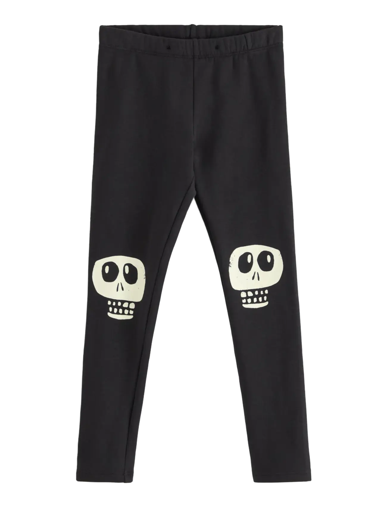 Lindex Leggings Skull knee patch glow - Lapsed 98–134 - BLACK / black