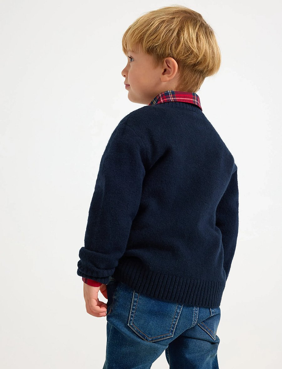 Lindex - Sweater knitted cable - stickade tröjor - dark navy - 3