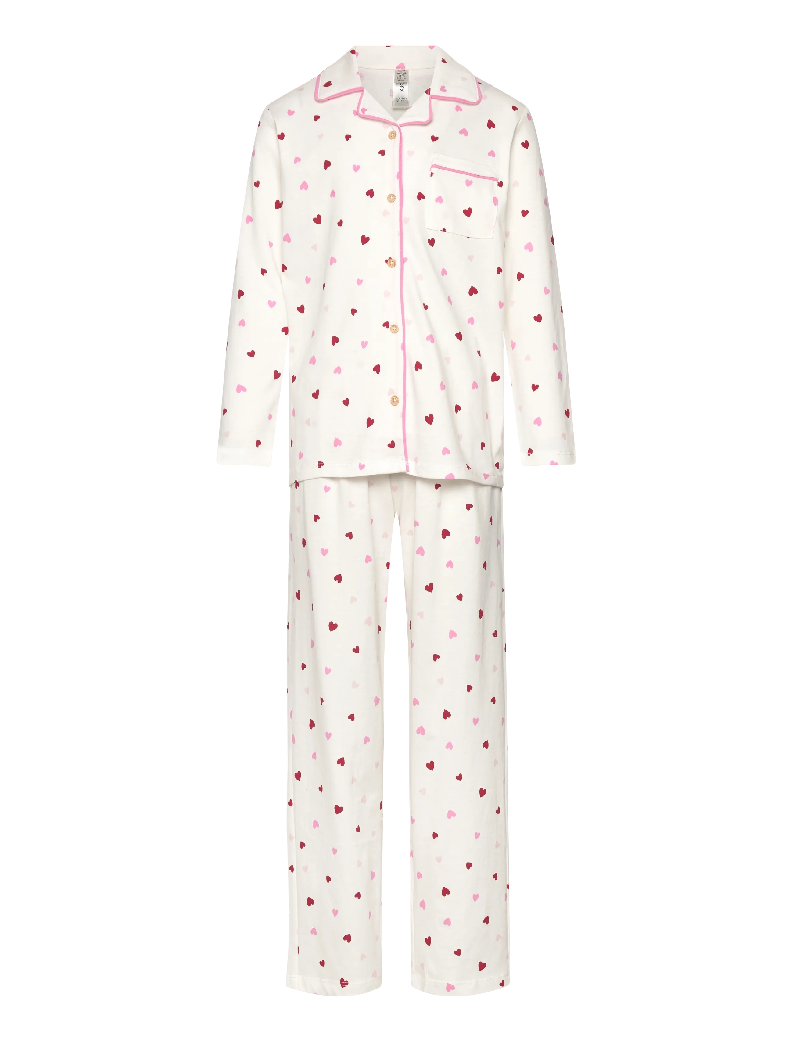 LINDEX Pyjama Hearts Weiß - 92 - Kinder