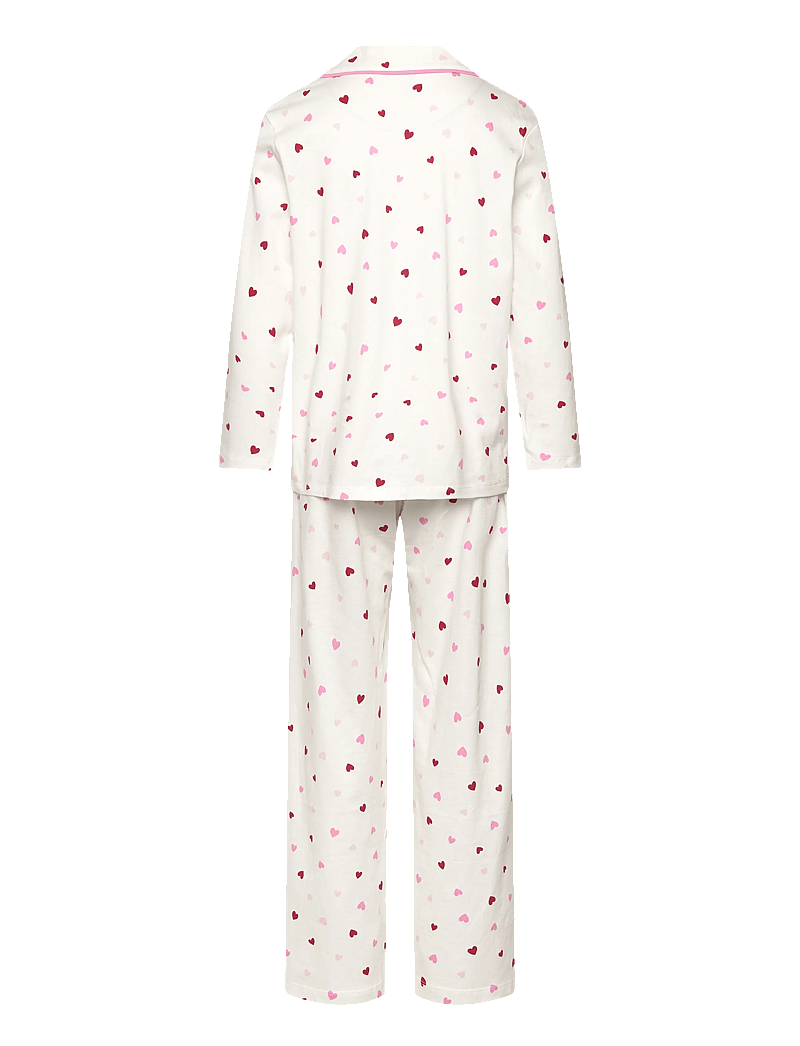 Lindex - Pyjama Hearts - pyjama-sets - light dusty white - 2