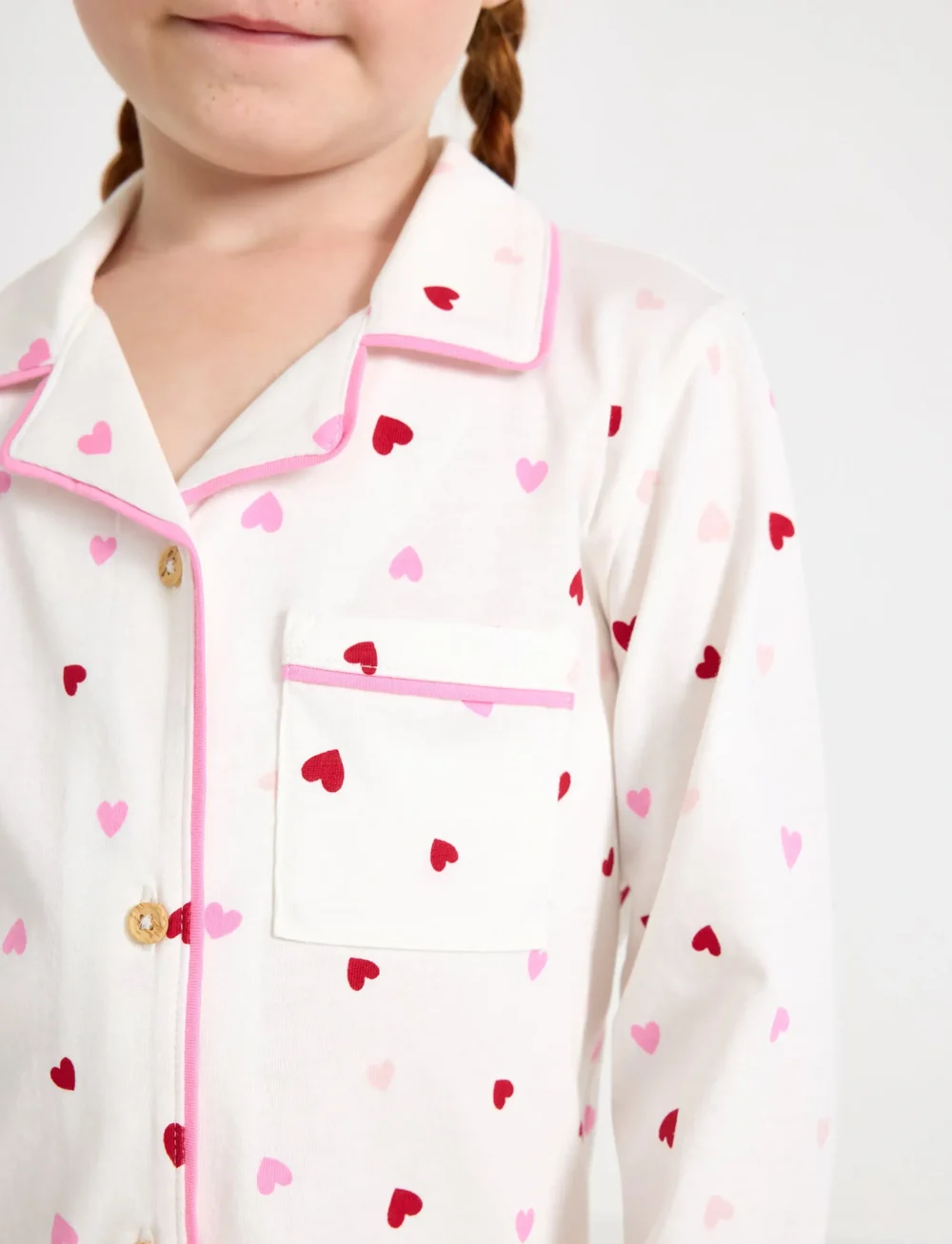Lindex - Pyjama Hearts - pyjamasset - light dusty white - 4