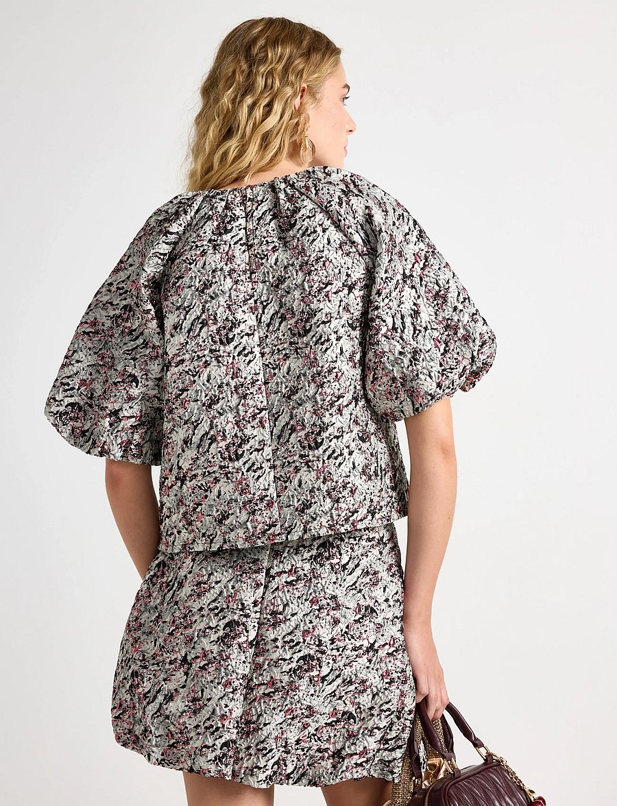 Lindex - Blouse Kylie - lühikeste varrukatega pluusid - grey - 3