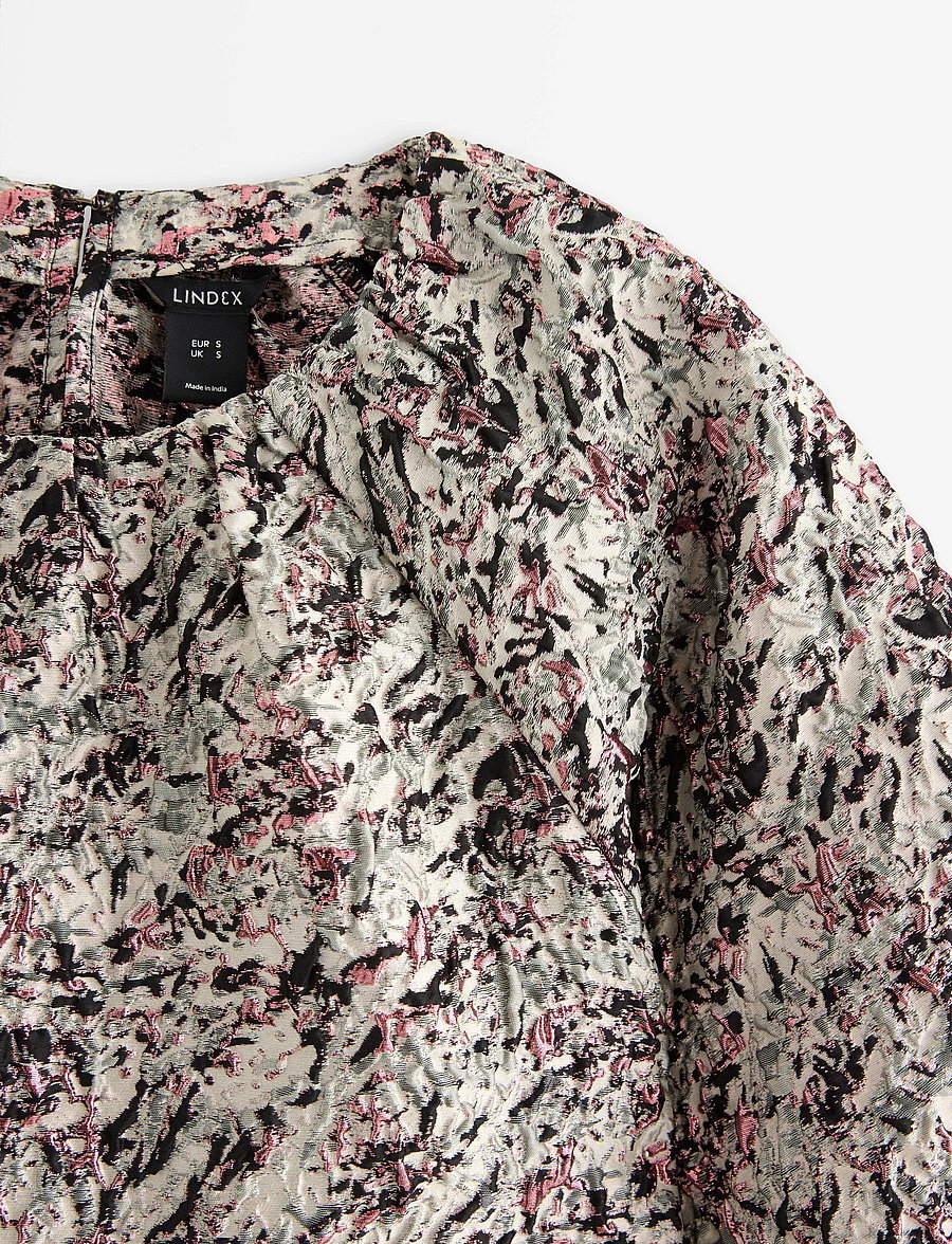 Lindex - Blouse Kylie - lühikeste varrukatega pluusid - grey - 5