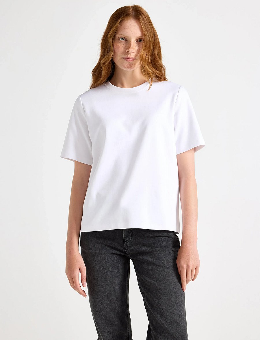 Lindex - T-shirt in heavy cotton - t-shirts - white - 0