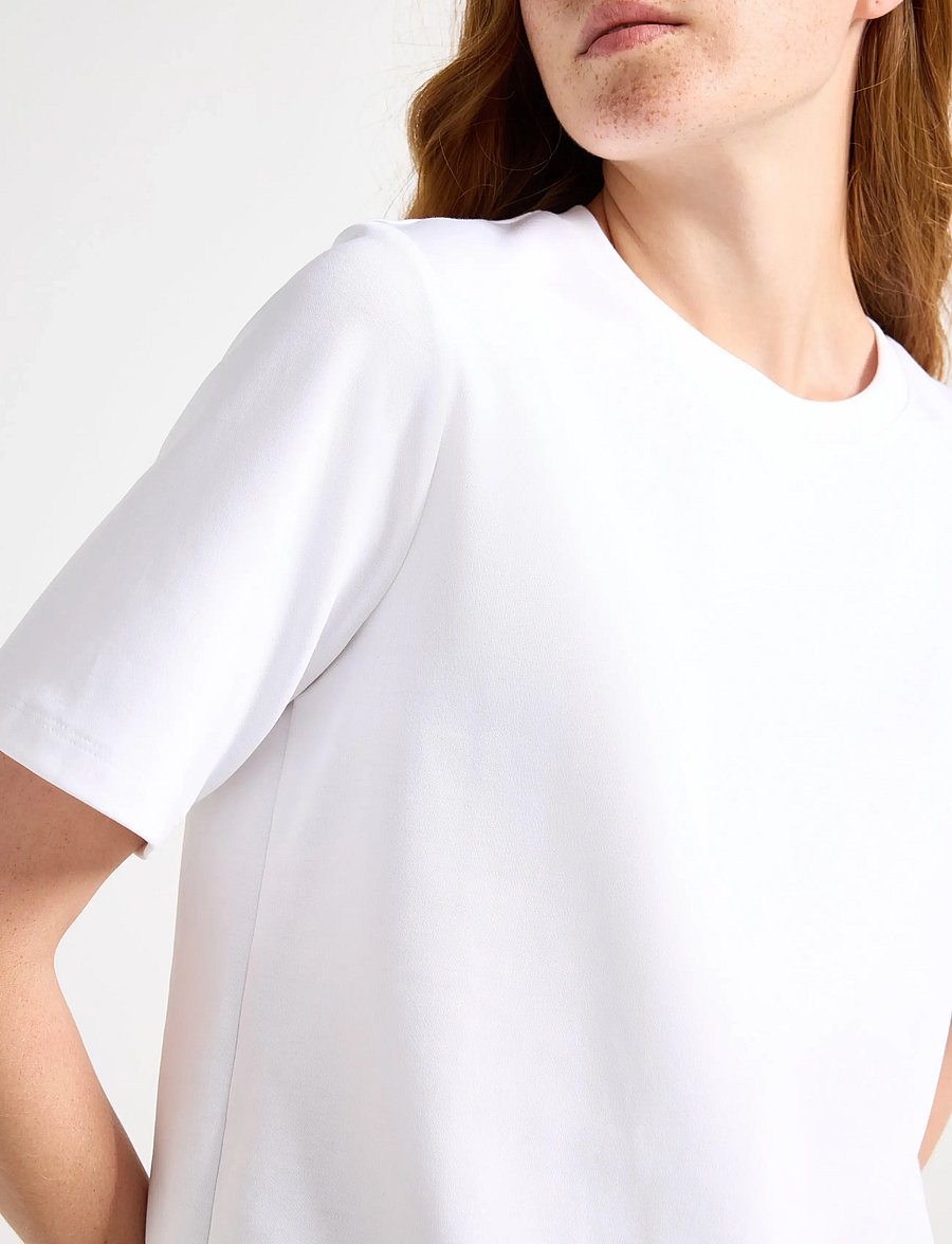 Lindex - T-shirt in heavy cotton - t-shirts - white - 4