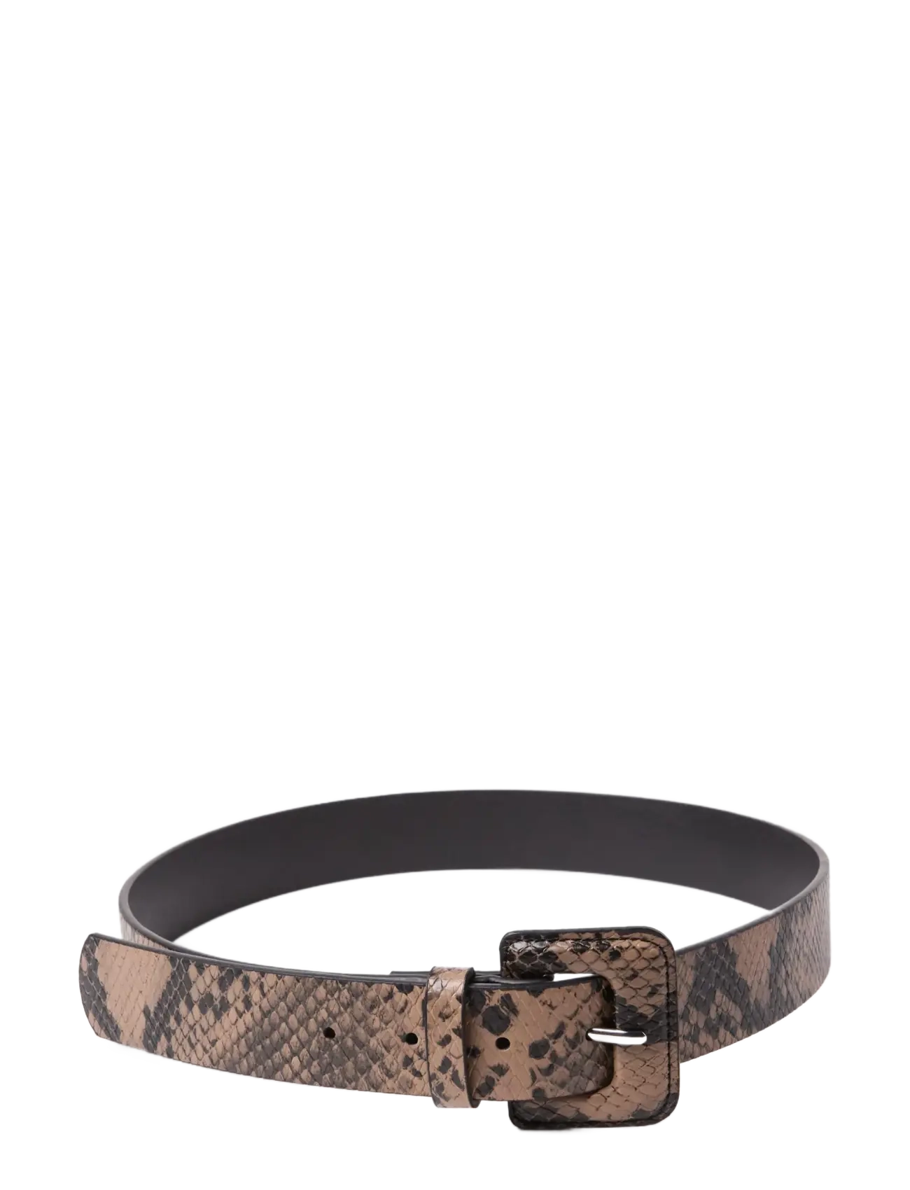 Lindex Belt w covered buckle - Riemen - DARK BROWN / brown
