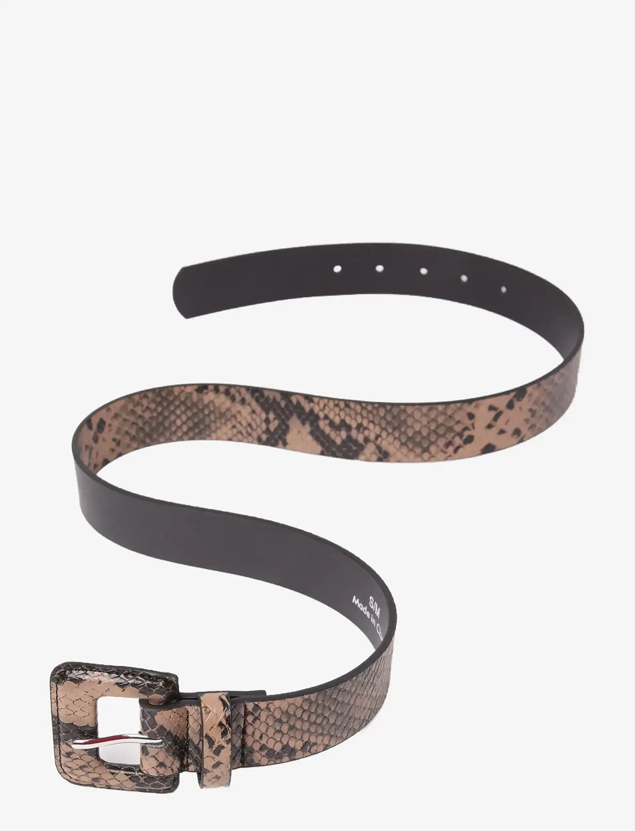 Lindex - Belt w covered buckle - casual gürtel - dark brown - 1