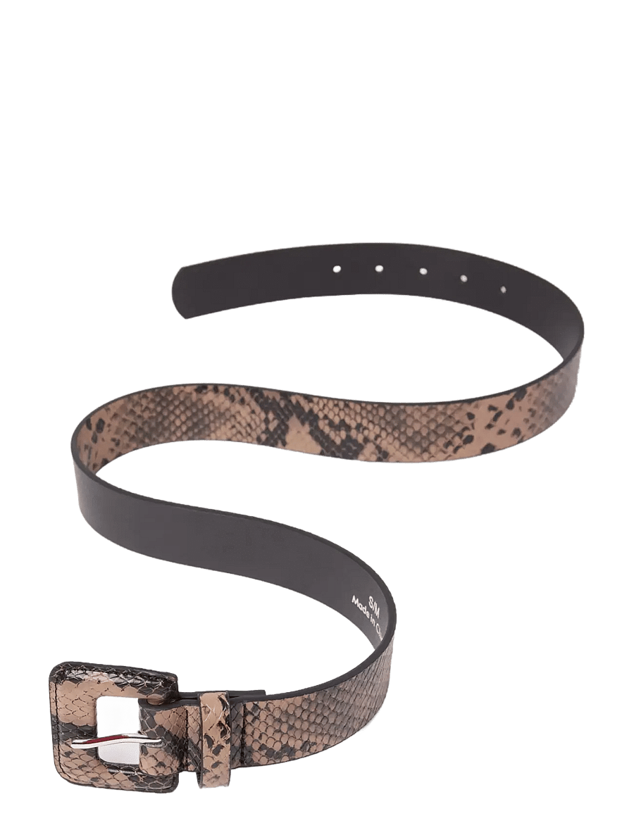 Lindex - Belt w covered buckle - casual bælter - dark brown - 1