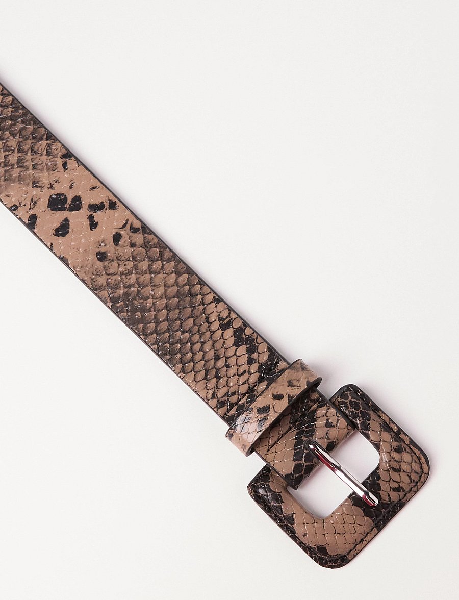 Lindex - Belt w covered buckle - casual bælter - dark brown - 2