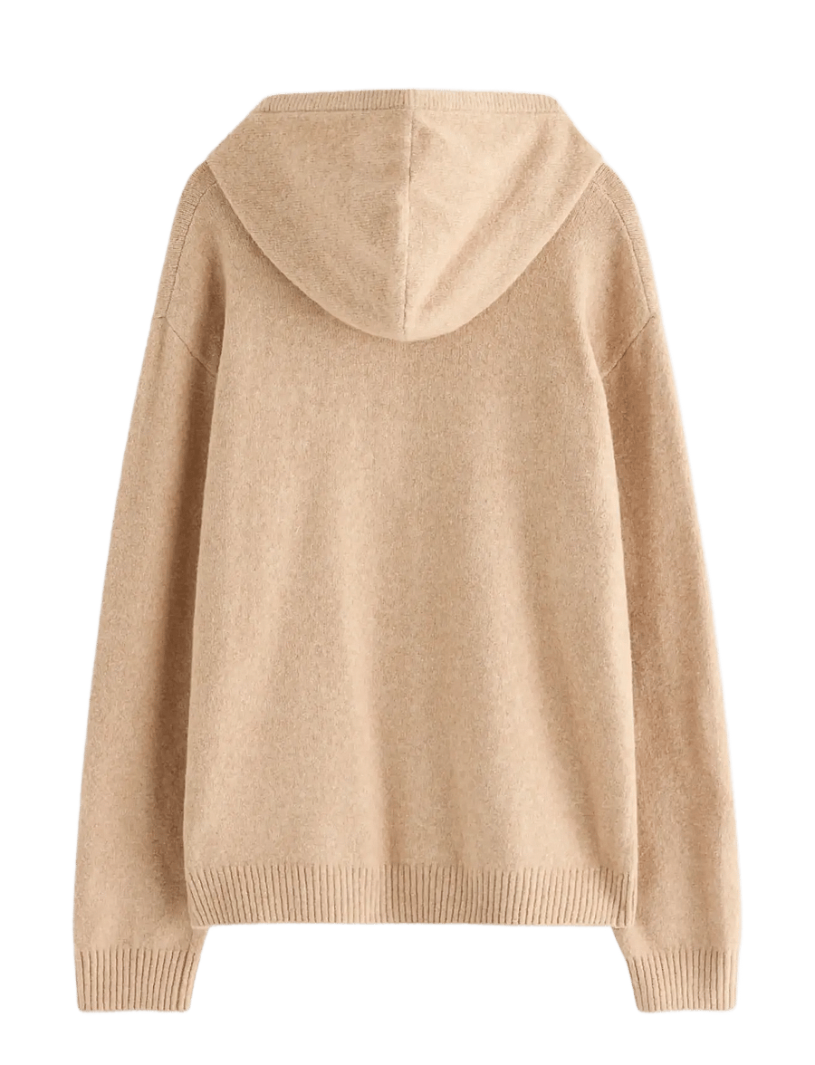 Lindex - Sweatshirt hood knitted - huvtröjor - beige melange - 2