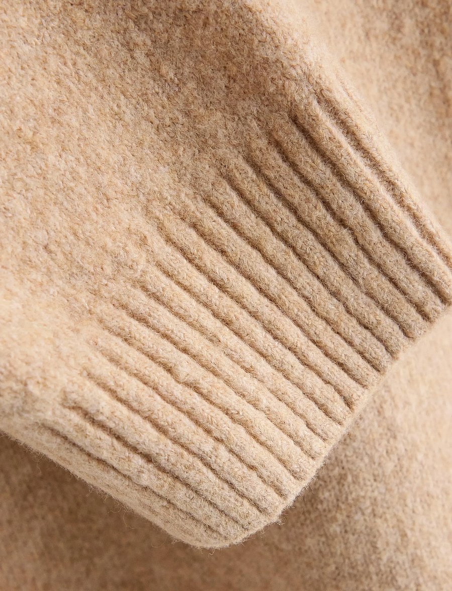 Lindex - Sweatshirt hood knitted - huvtröjor - beige melange - 5