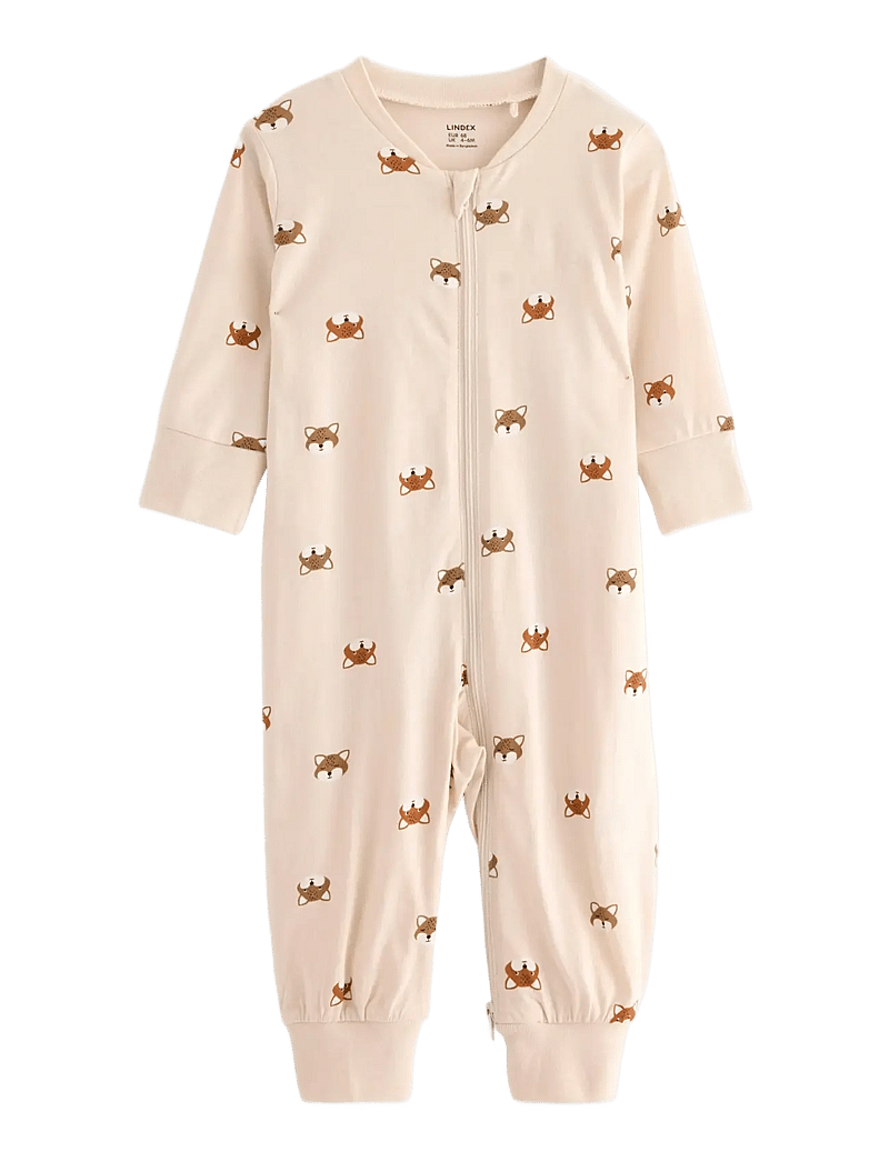 Lindex - Pyjamas Fox BF - magamiskombinesoonid - light beige - 0