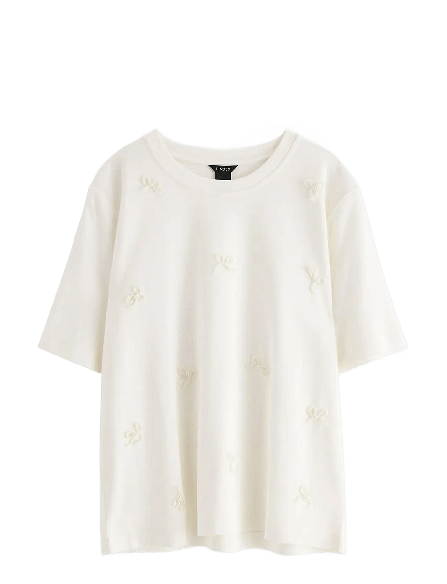 Lindex - Top Josefin - t-shirts - off white - 1