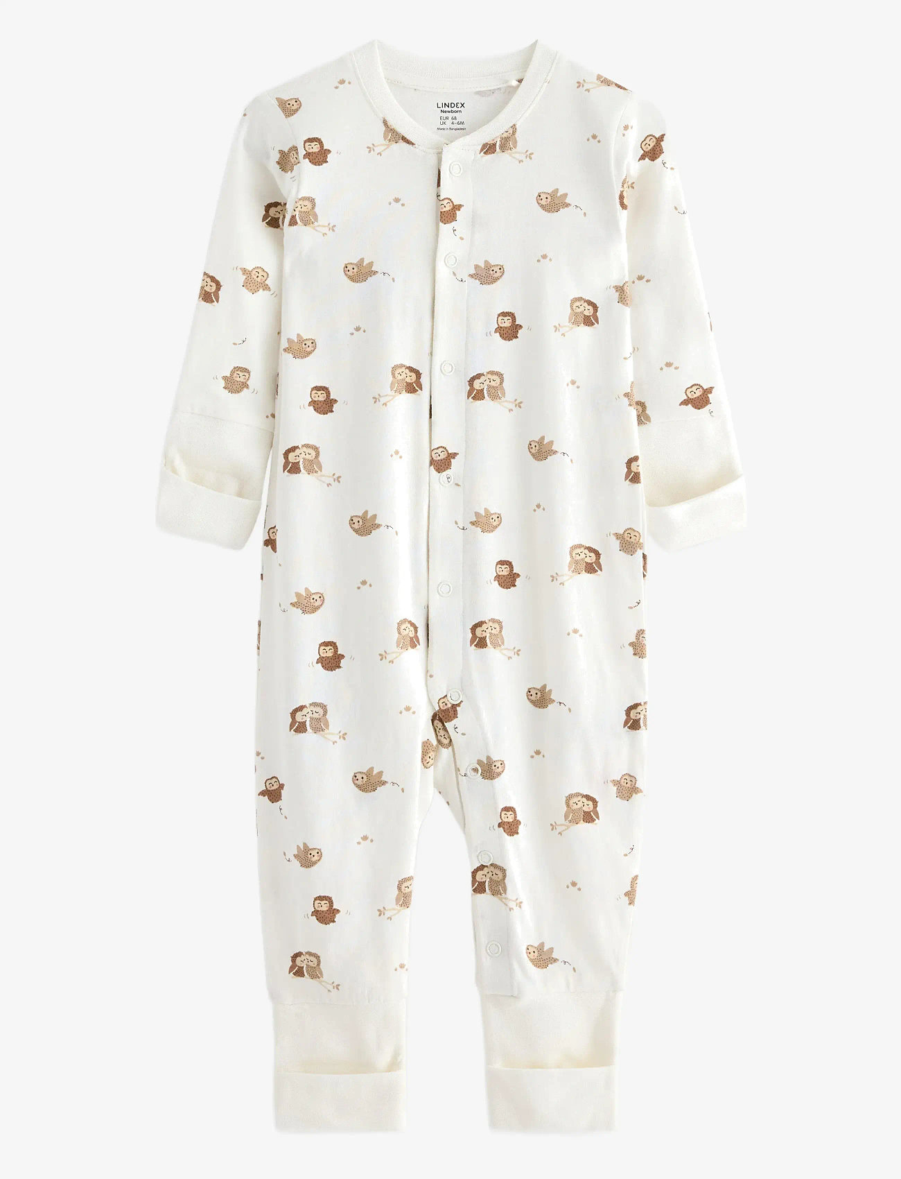 Lindex - Pyjamas w foldover - magamiskombinesoonid - light dusty white - 0