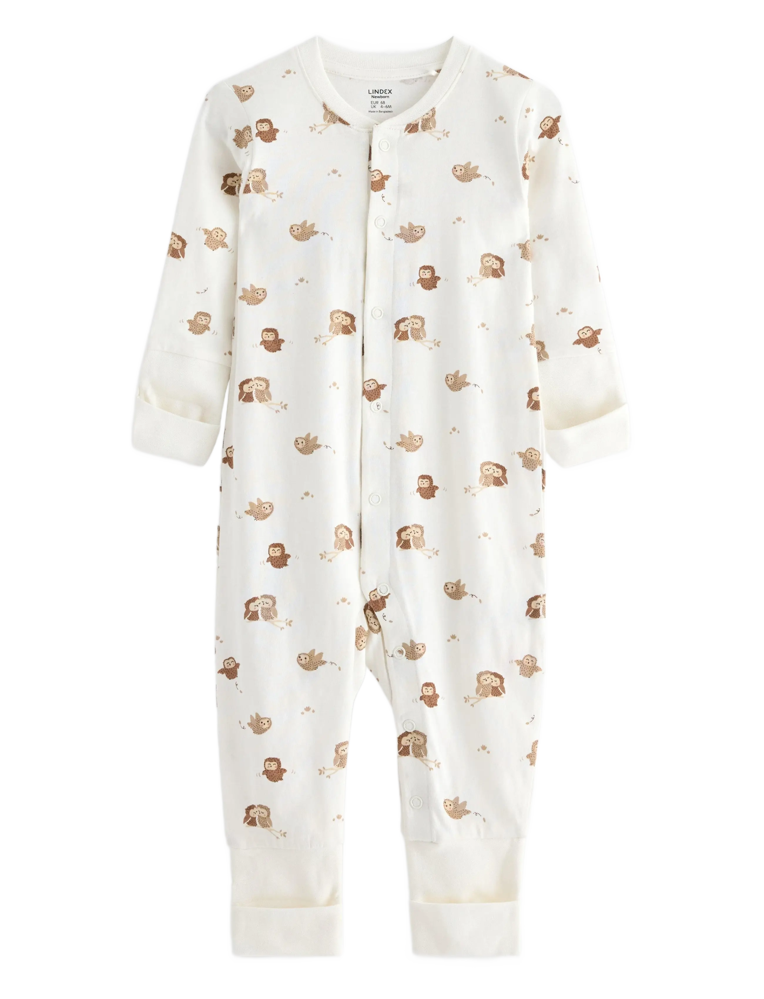Lindex Pyjamas w foldover - Naktsveļa - LIGHT DUSTY WHITE / cream