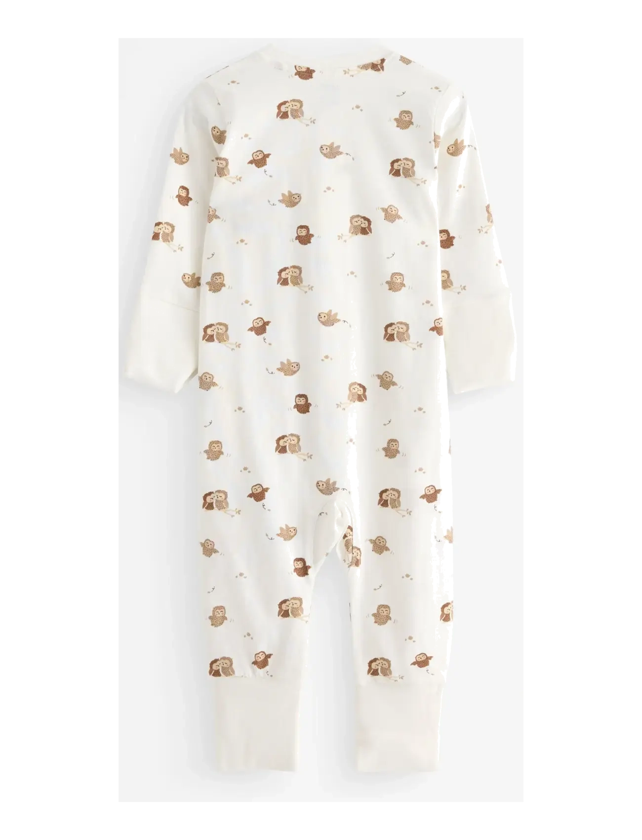 Lindex - Pyjamas w foldover - light dusty white - 1
