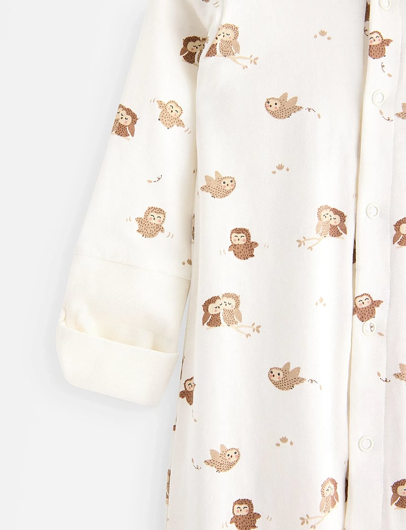 Lindex - Pyjamas w foldover - magamiskombinesoonid - light dusty white - 2
