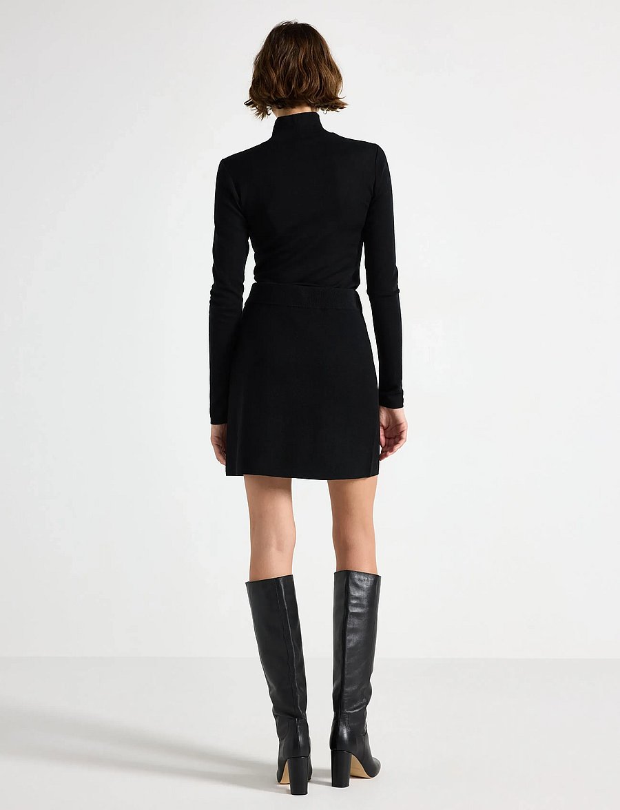 Lindex - Skirt Celia merino wool - adīti svārki - black - 3