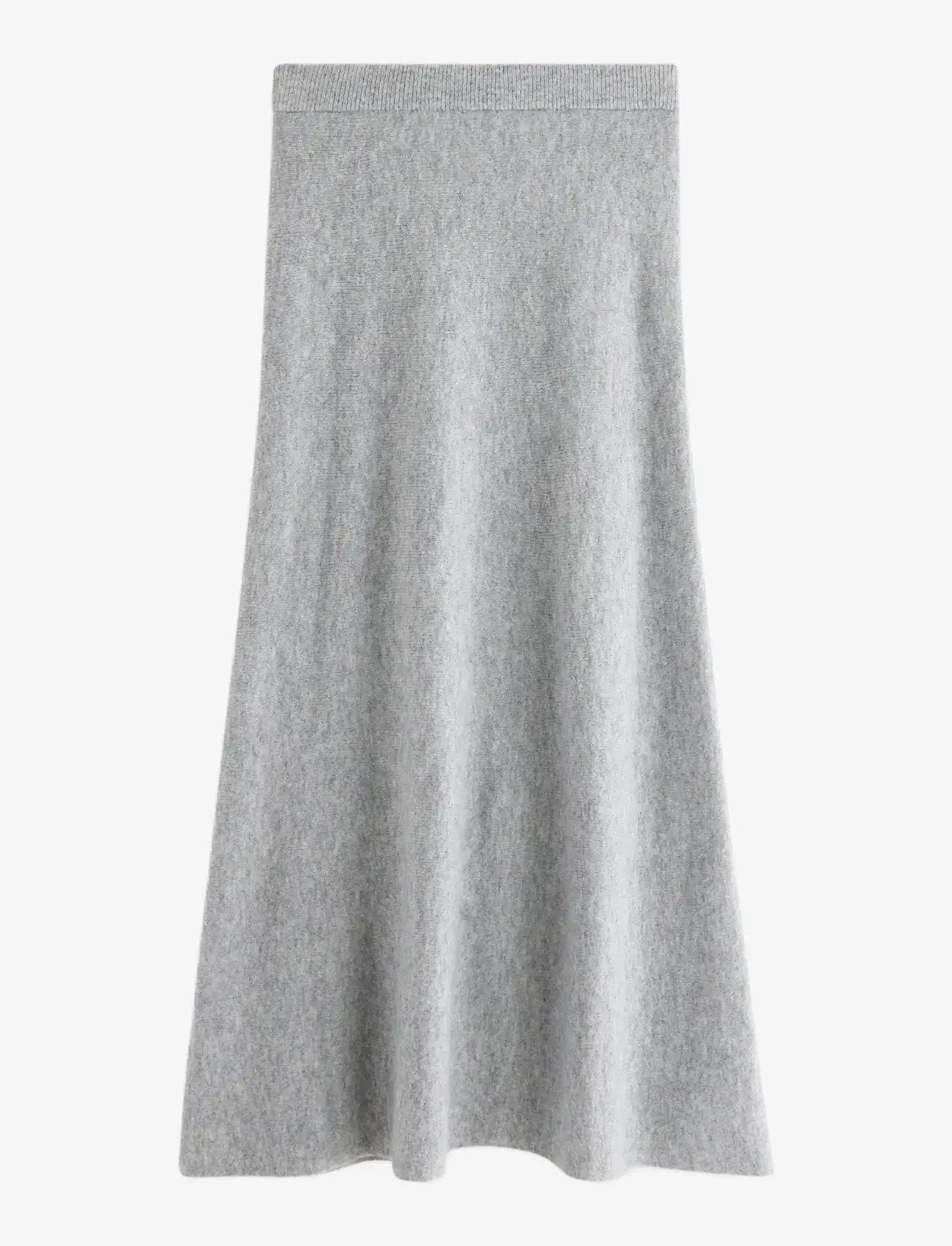 Lindex - Strikket maxi nederdel - midiklänningar - grey melange - 1