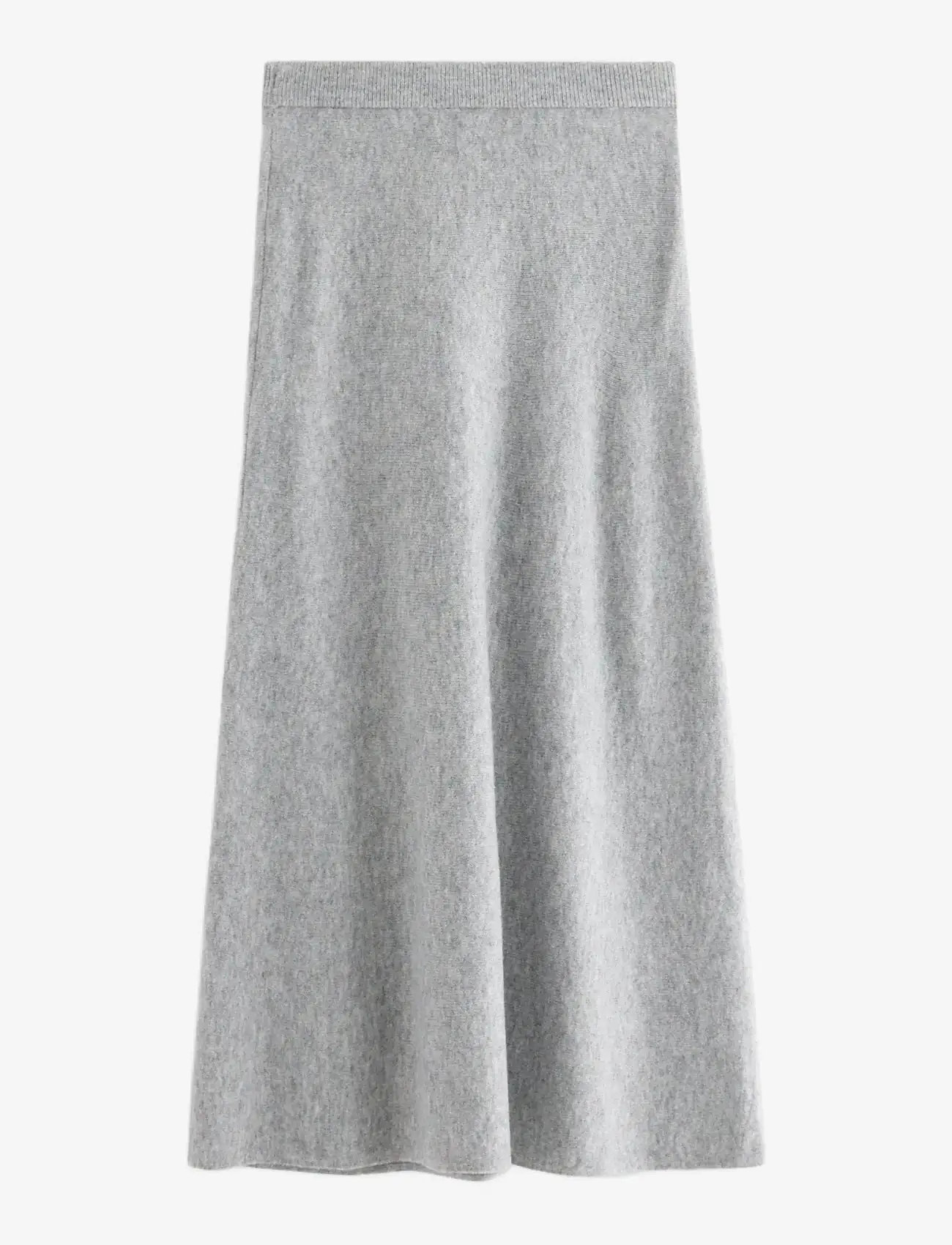Lindex - Strikket maxi nederdel - midiklänningar - grey melange - 2