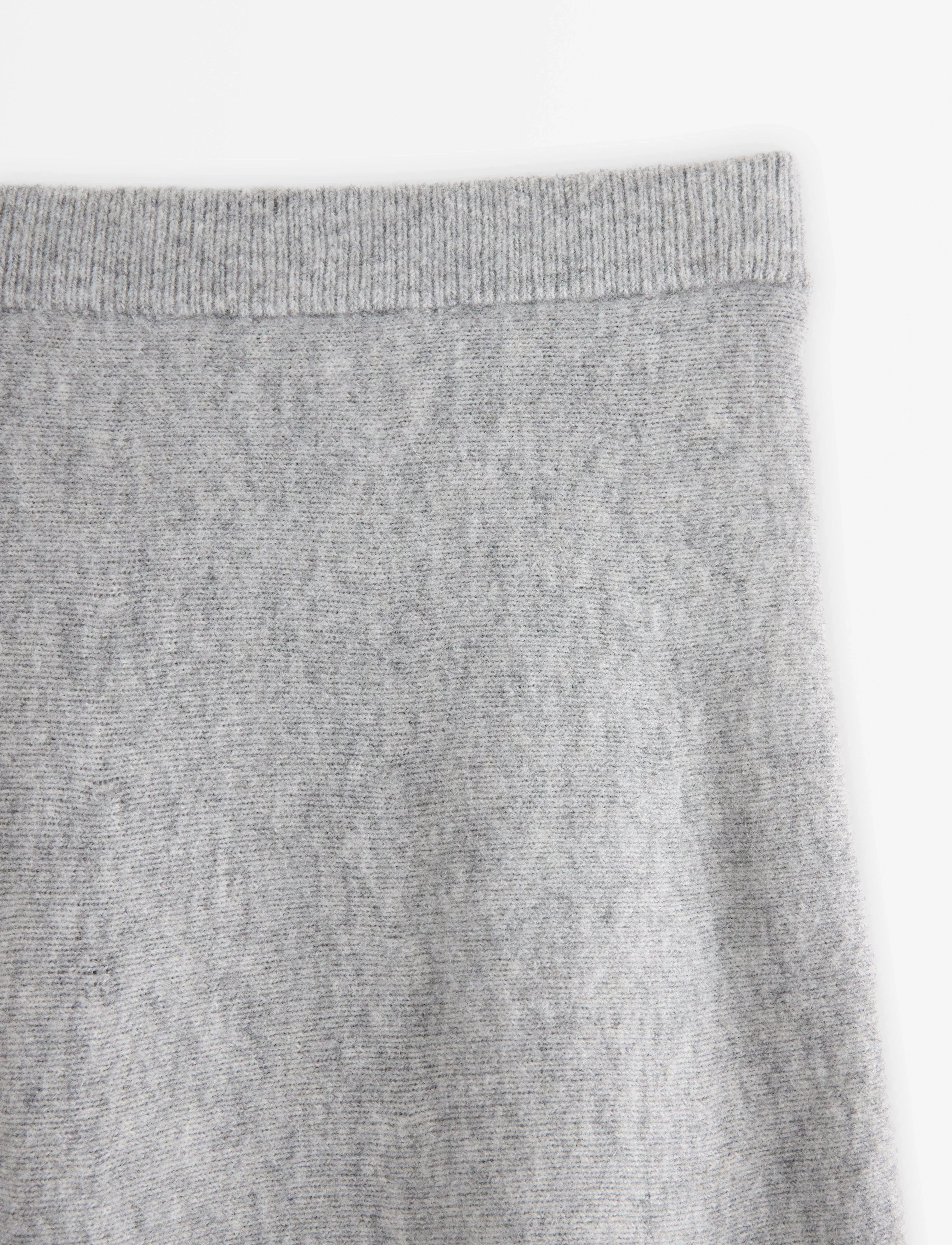 Lindex - Stickad maxikjol - madalaimad hinnad - grey melange - 5