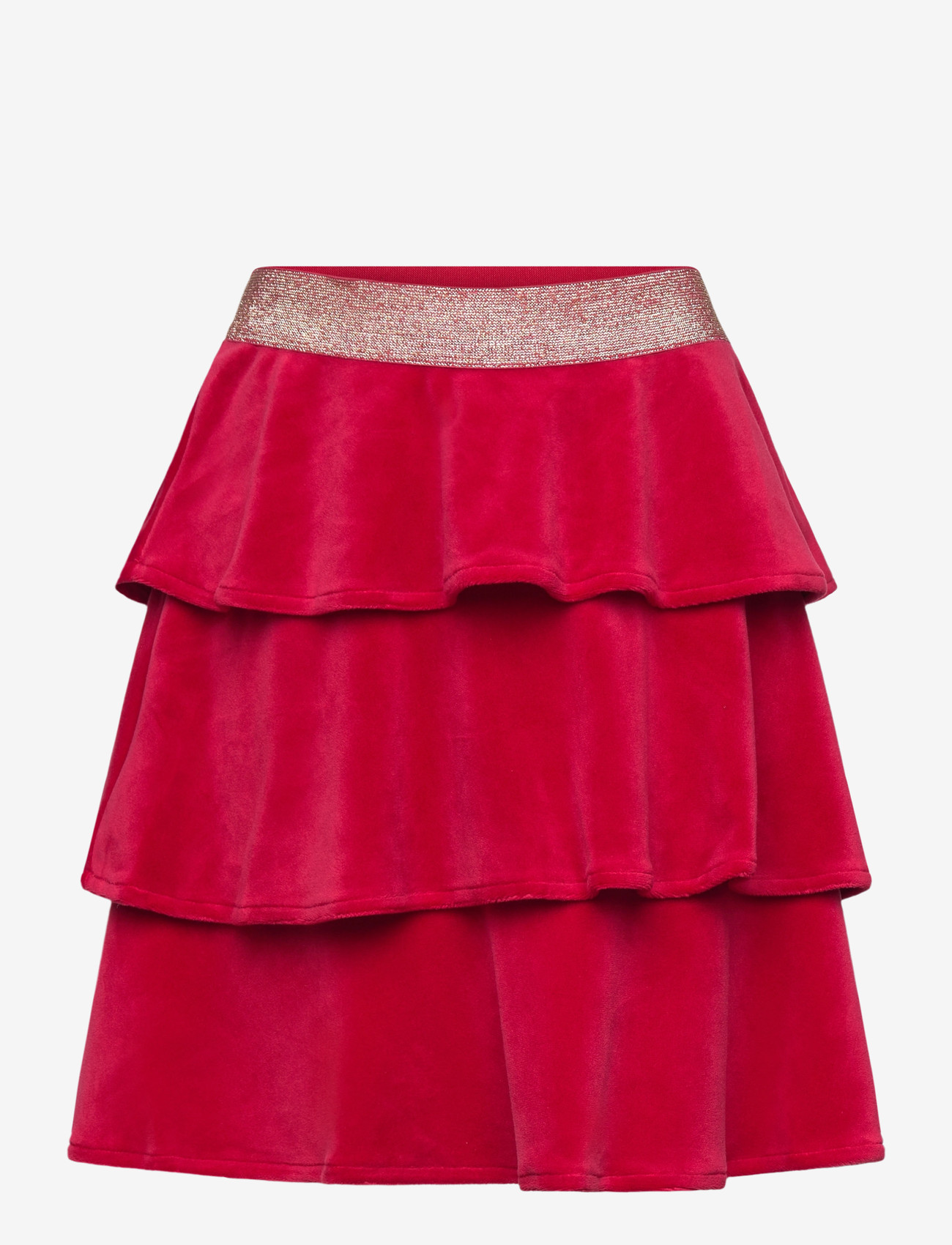 Lindex - Skirt velour - kurze röcke - dark red - 0