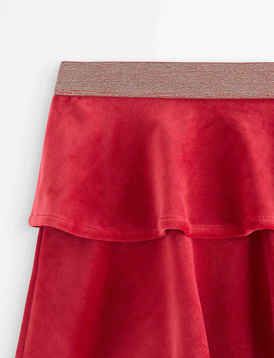 Lindex - Skirt velour - korte nederdele - dark red - 2