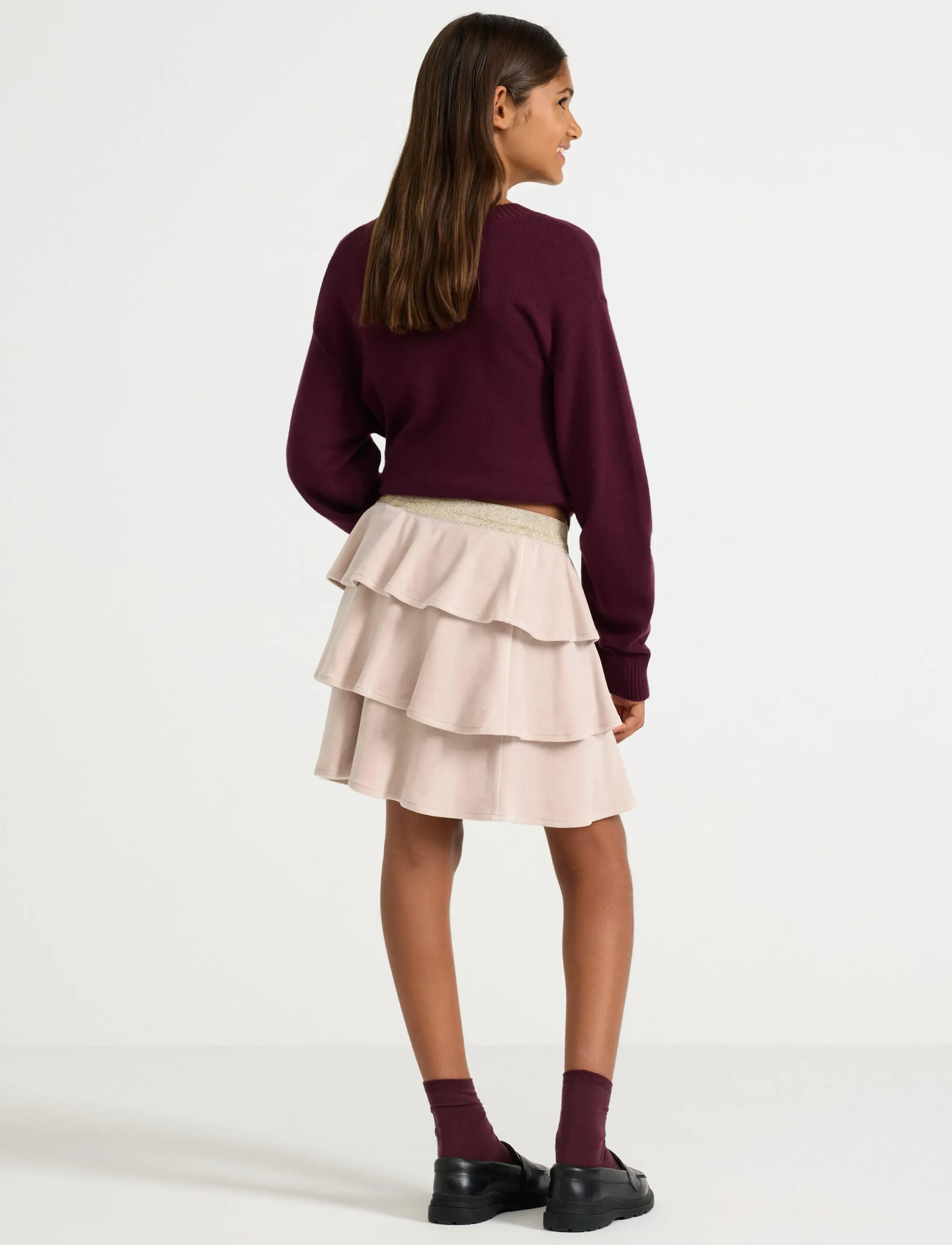 Lindex - Skirt velour - miniseelikud - light grey - 3