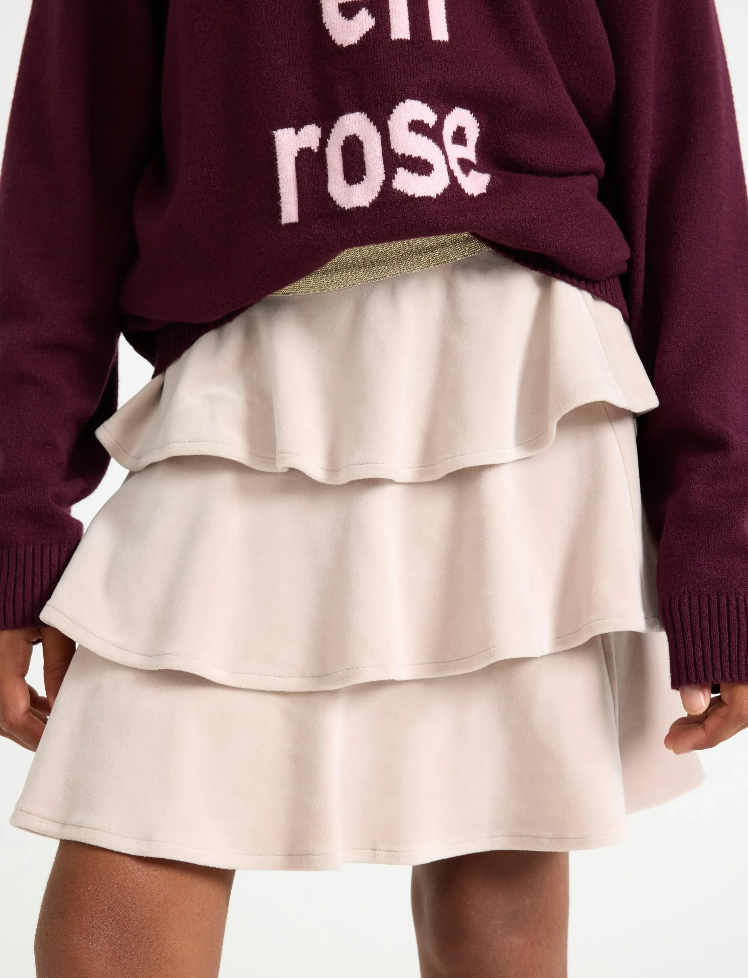 Lindex - Skirt velour - miniseelikud - light grey - 4