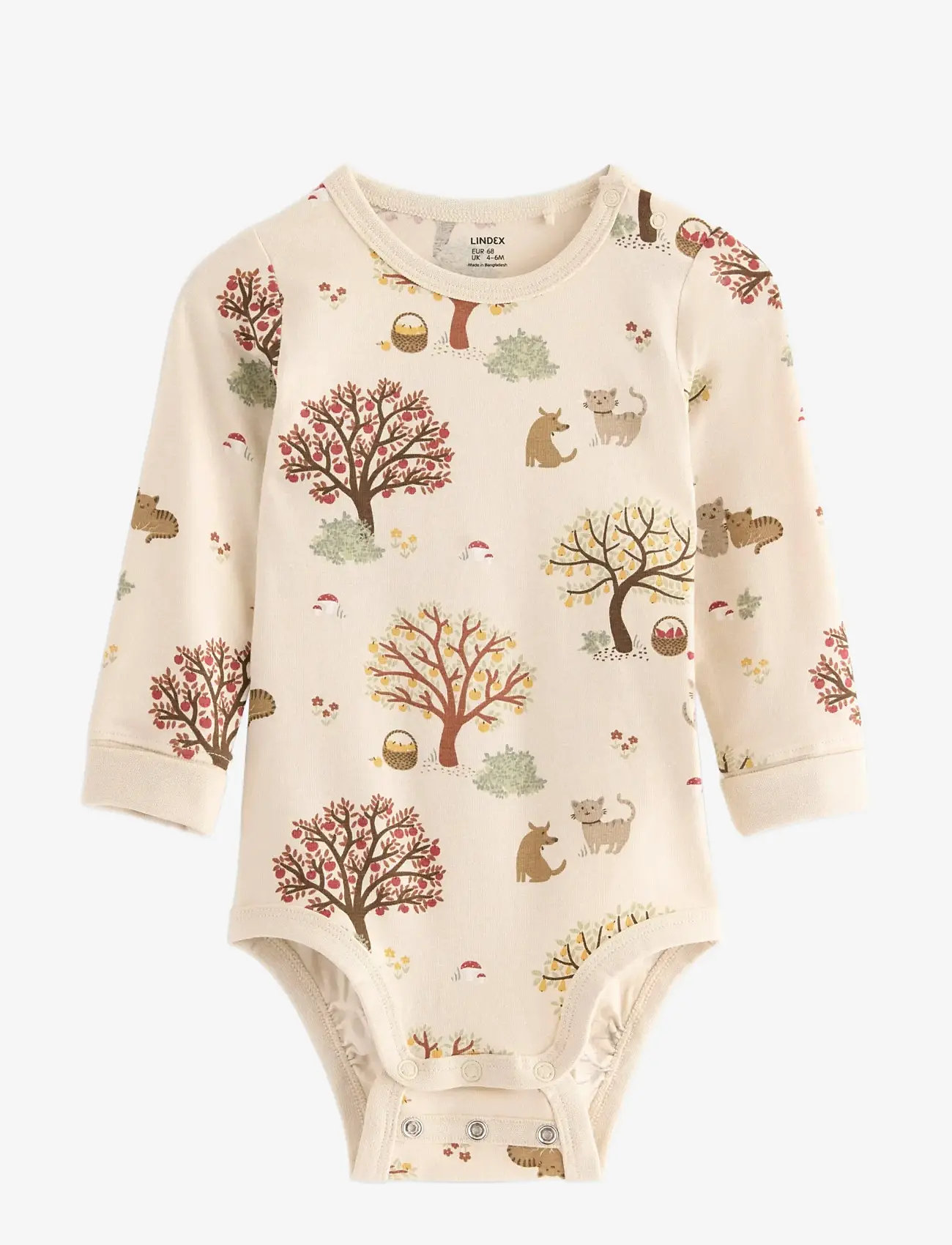 Lindex - Body Autumn tree - langærmede bodyer - light beige - 0