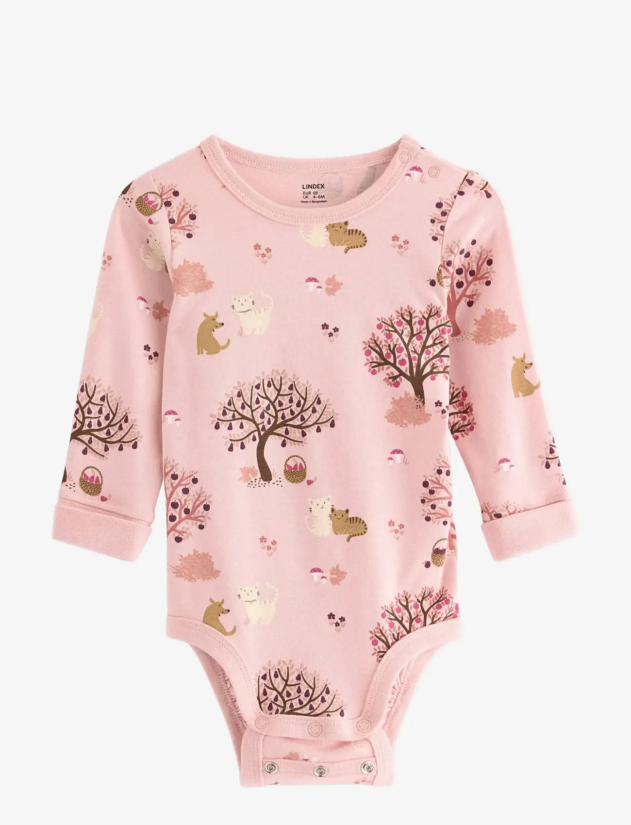 Lindex - Body Autumn tree - langærmede bodyer - light dusty pink - 0